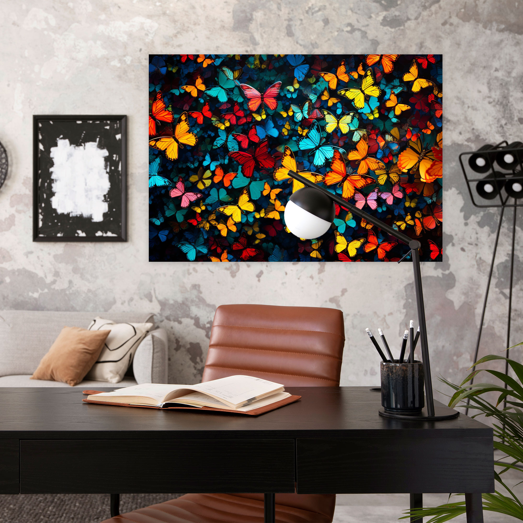 Dried Butterflies Photorealistic Collection Kaleidoscope Canvas Wall Art - Dried Butterflies, Dried Butterflies Photorealistic Collection, Canvas, Home Decoration