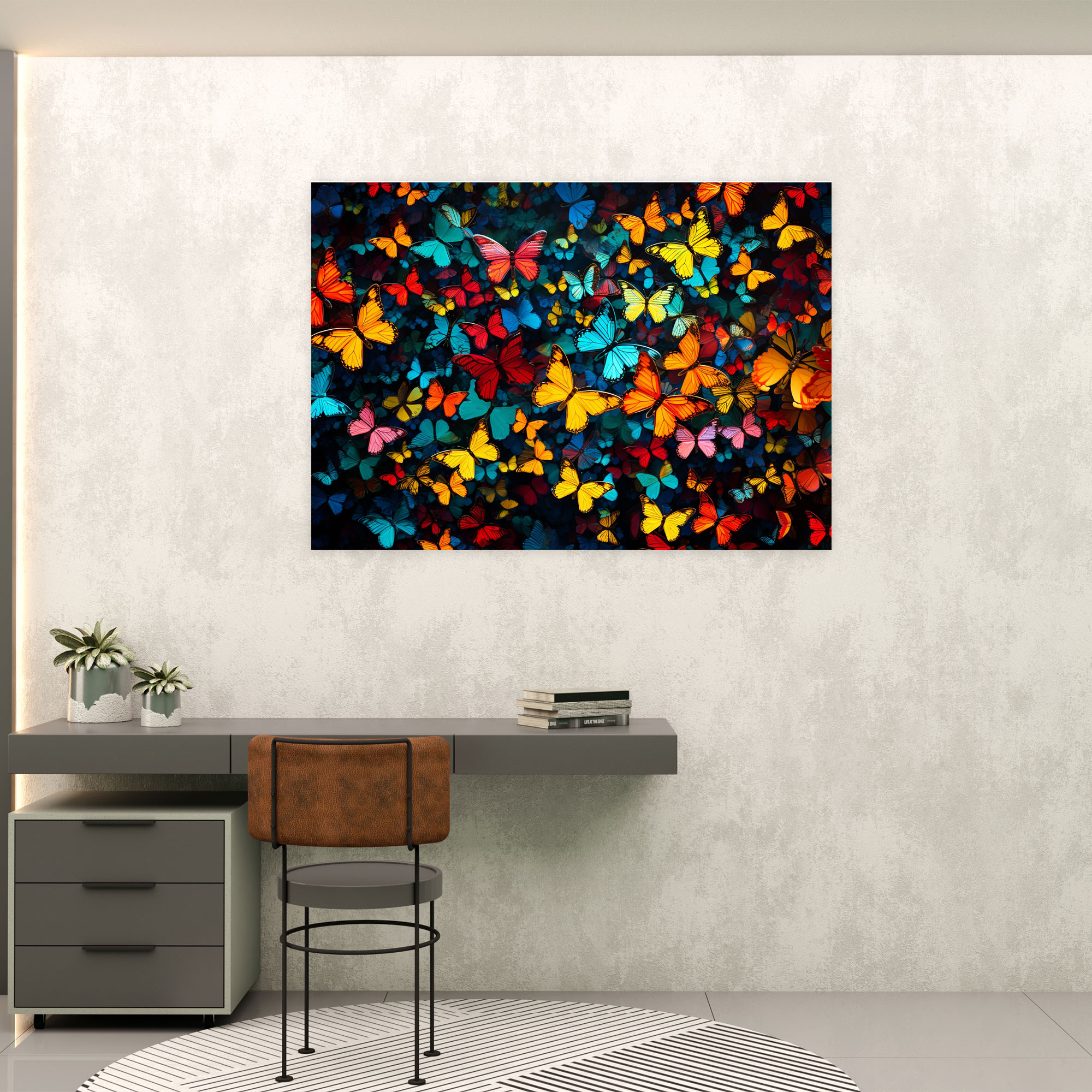 Dried Butterflies Photorealistic Collection Kaleidoscope Canvas Wall Art - Dried Butterflies, Dried Butterflies Photorealistic Collection, Canvas, Home Decoration