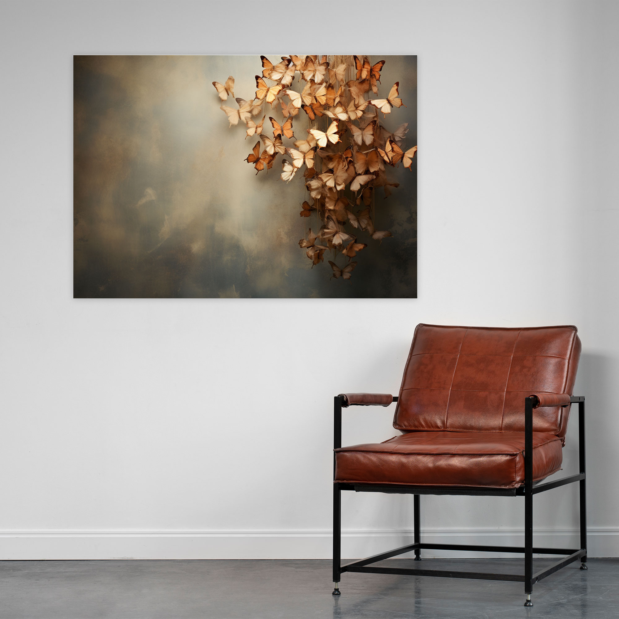 Dried Butterflies Photorealistic Collection Flight Canvas Print - Dried Butterflies, Wall Decoration, Wall Art, Canvas