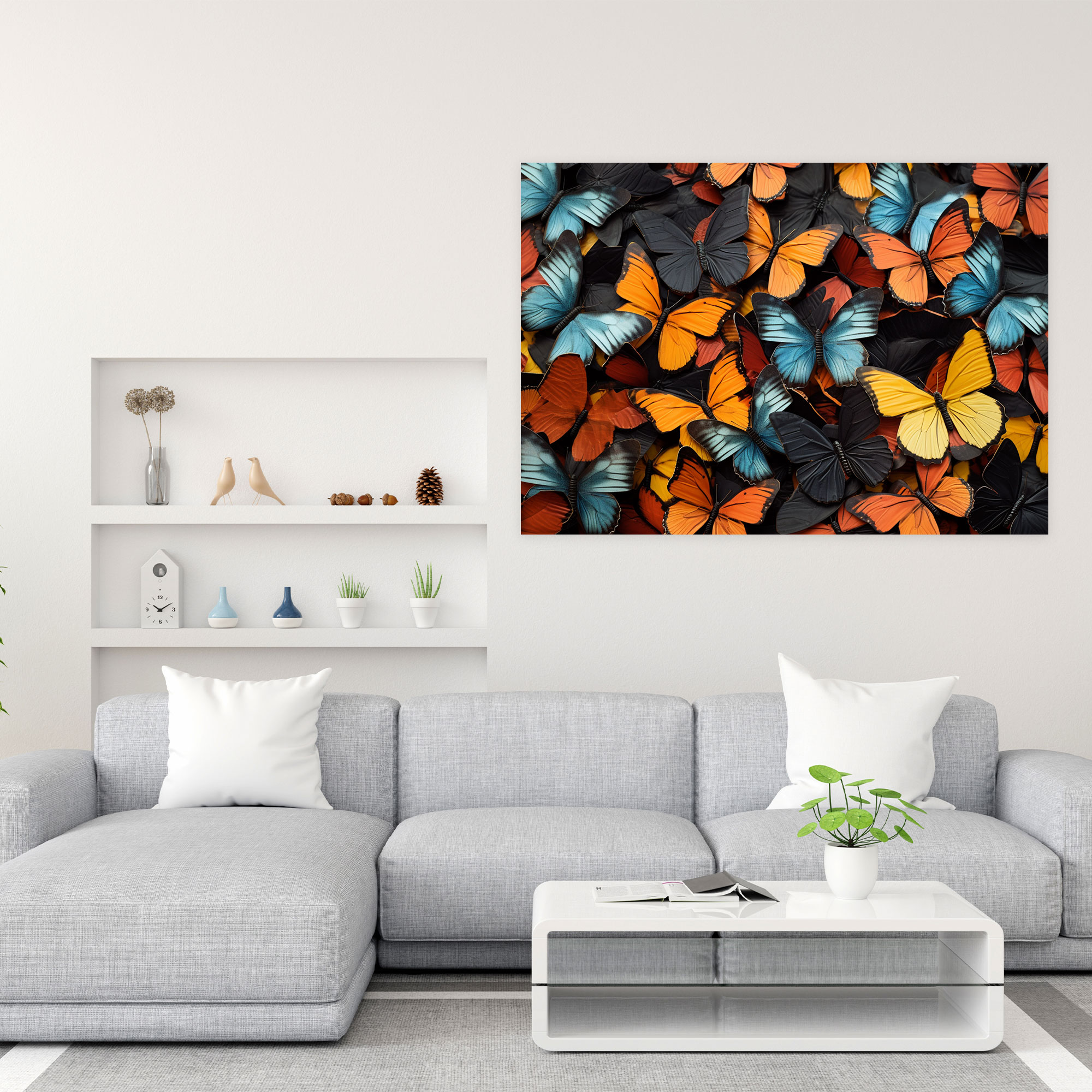 Dried Butterflies Photorealistic Collection Canvas Print - Dried Butterflies, Canvas Print, Canvas Wall Art, Nature Art