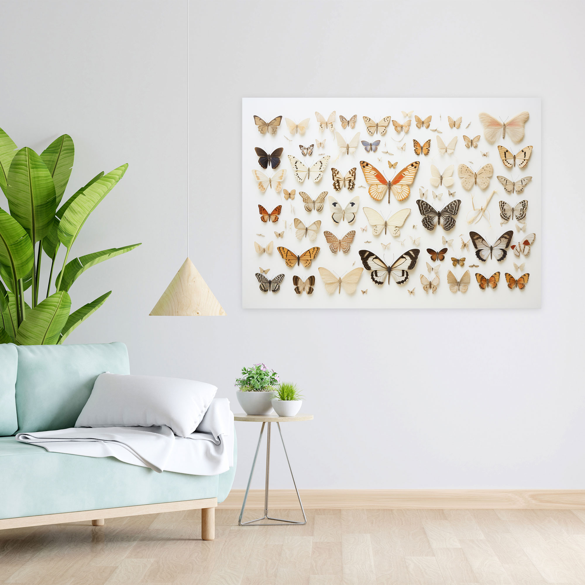 Dried Butterflies Photorealistic Collection Canvas Wall Decoration - Dried Butterflies, Butterfly Wall Art, Wall Art, Wall Decoration