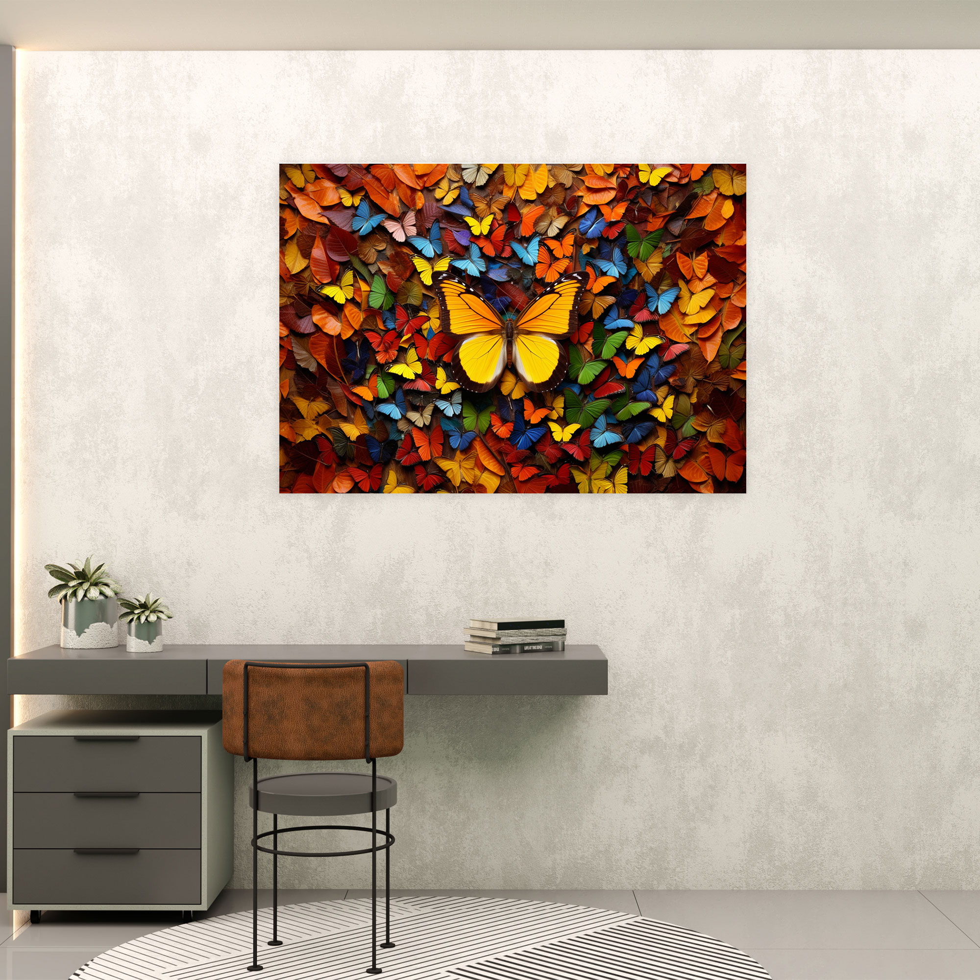 Dried Butterflies Photorealistic Collection Wall Art Print - Dried Butterflies, Artistic Home Decor, Vibrant Butterfly Decor, Nature-Inspired Art
