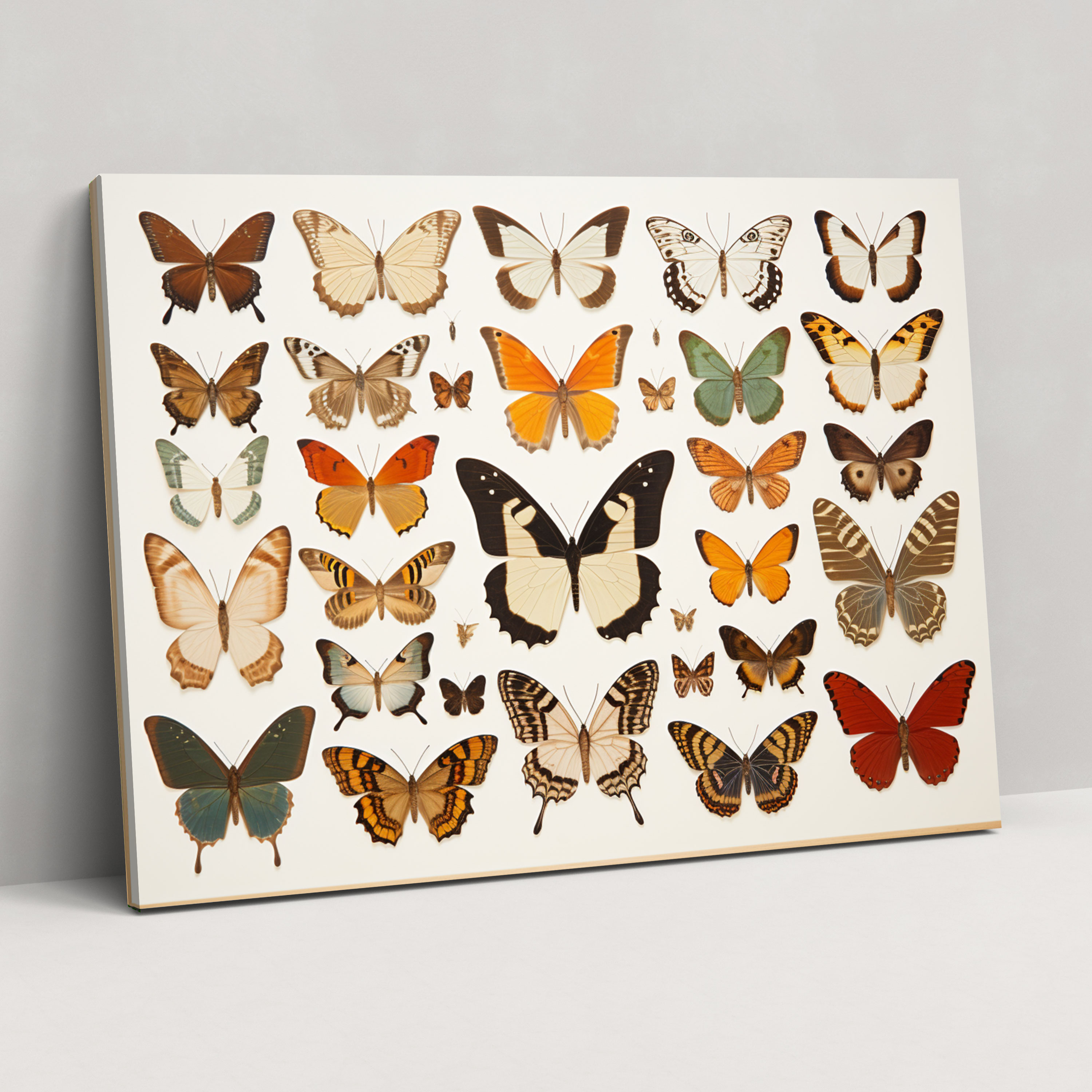 Dried Butterflies Photorealistic Collection Wall Decoration - Dried Butterflies, Artistic Home Decor, Wall Decoration, Butterfly Wall Decoration