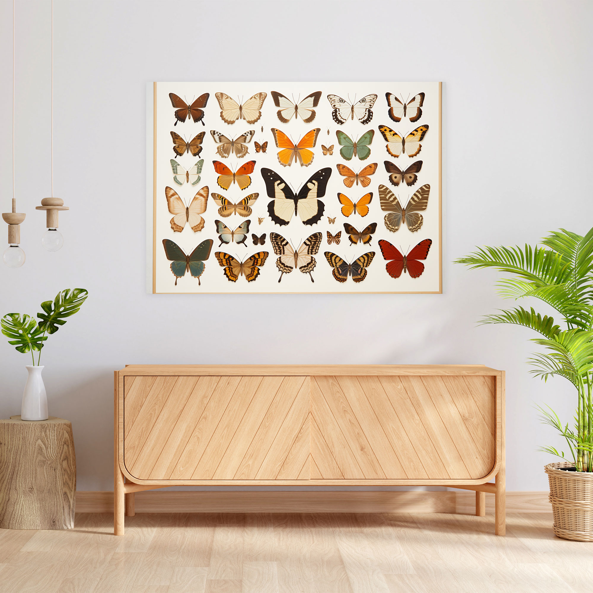 Dried Butterflies Photorealistic Collection Wall Decoration - Dried Butterflies, Artistic Home Decor, Wall Decoration, Butterfly Wall Decoration