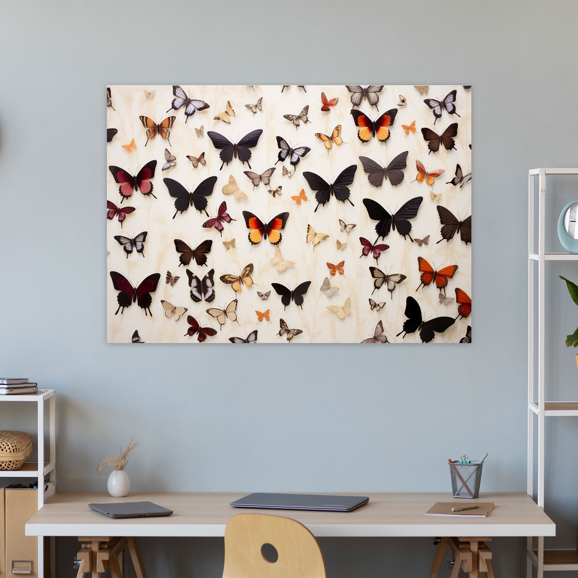 Dried Butterflies Photorealistic Collection Canvas Wall Art - Dried Butterflies, Wall Decoration, Home Decoration, Canvas Wall Art
