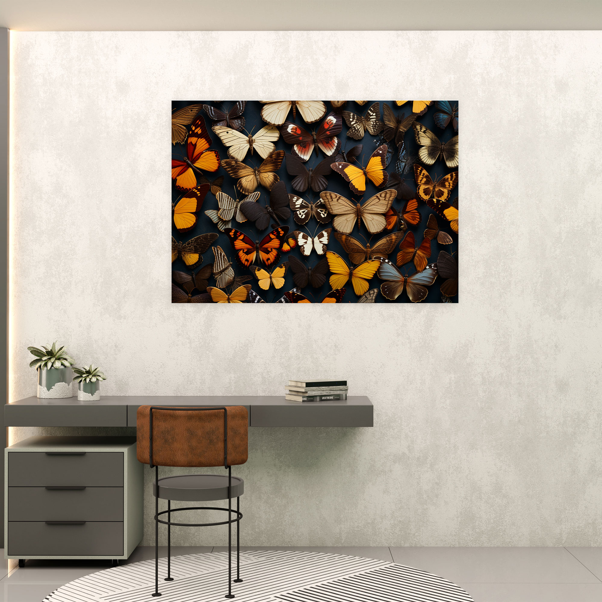Dried Butterflies Photorealistic Collection Canvas Print - Dried Butterflies, Canvas Wall Art, Vibrant, Colorful