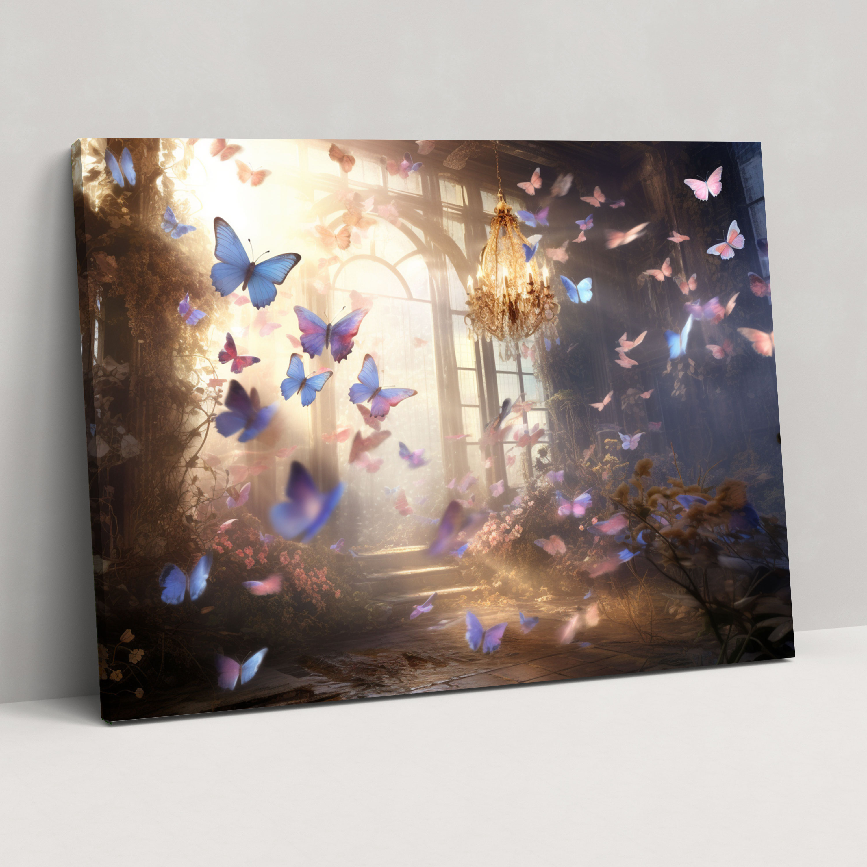 Dried Butterflies Dreamlike Canvas Print - Dried Butterflies, Tranquility, Wonder, Wall Decoration