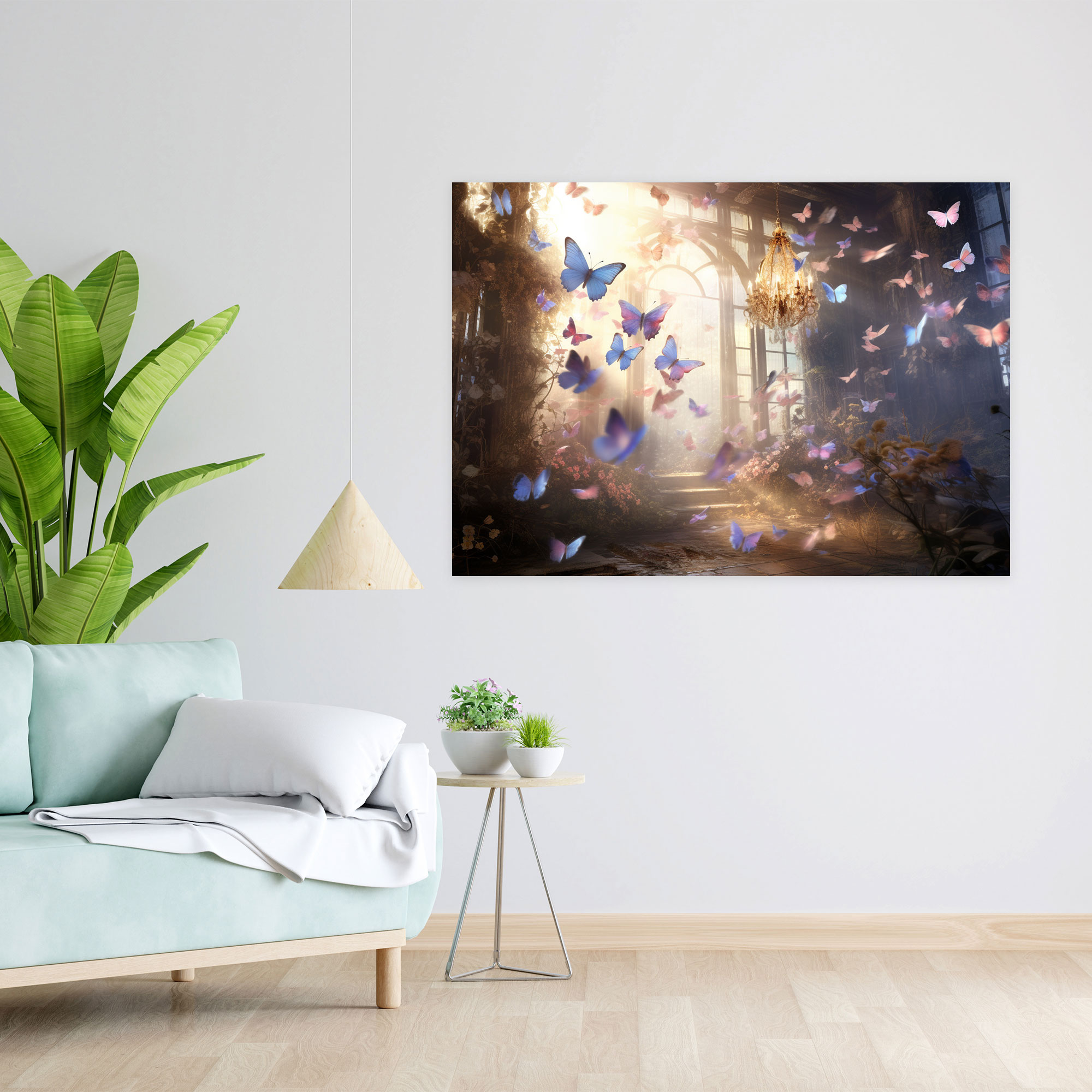 Dried Butterflies Dreamlike Canvas Print - Dried Butterflies, Tranquility, Wonder, Wall Decoration
