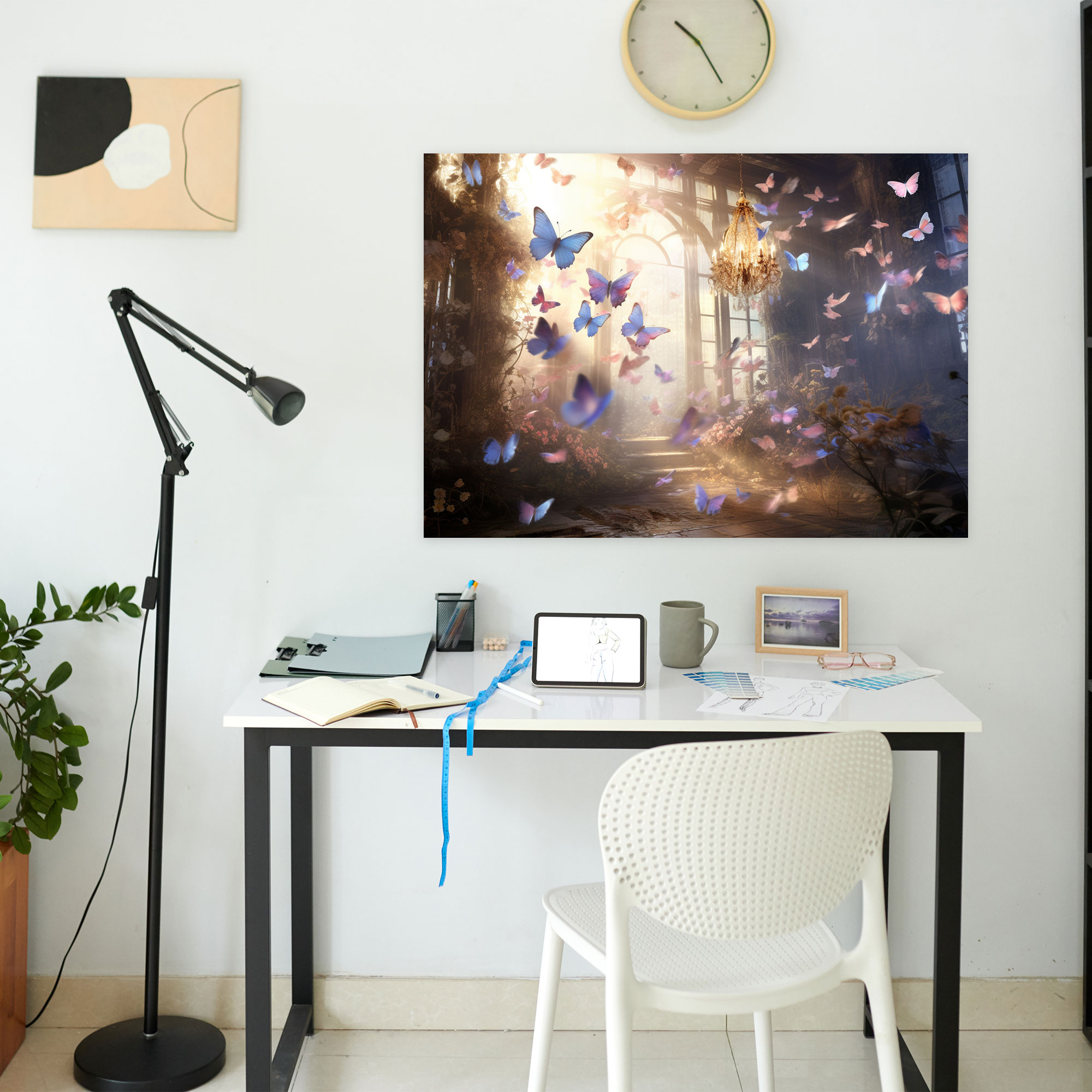 Dried Butterflies Dreamlike Canvas Print - Dried Butterflies, Tranquility, Wonder, Wall Decoration