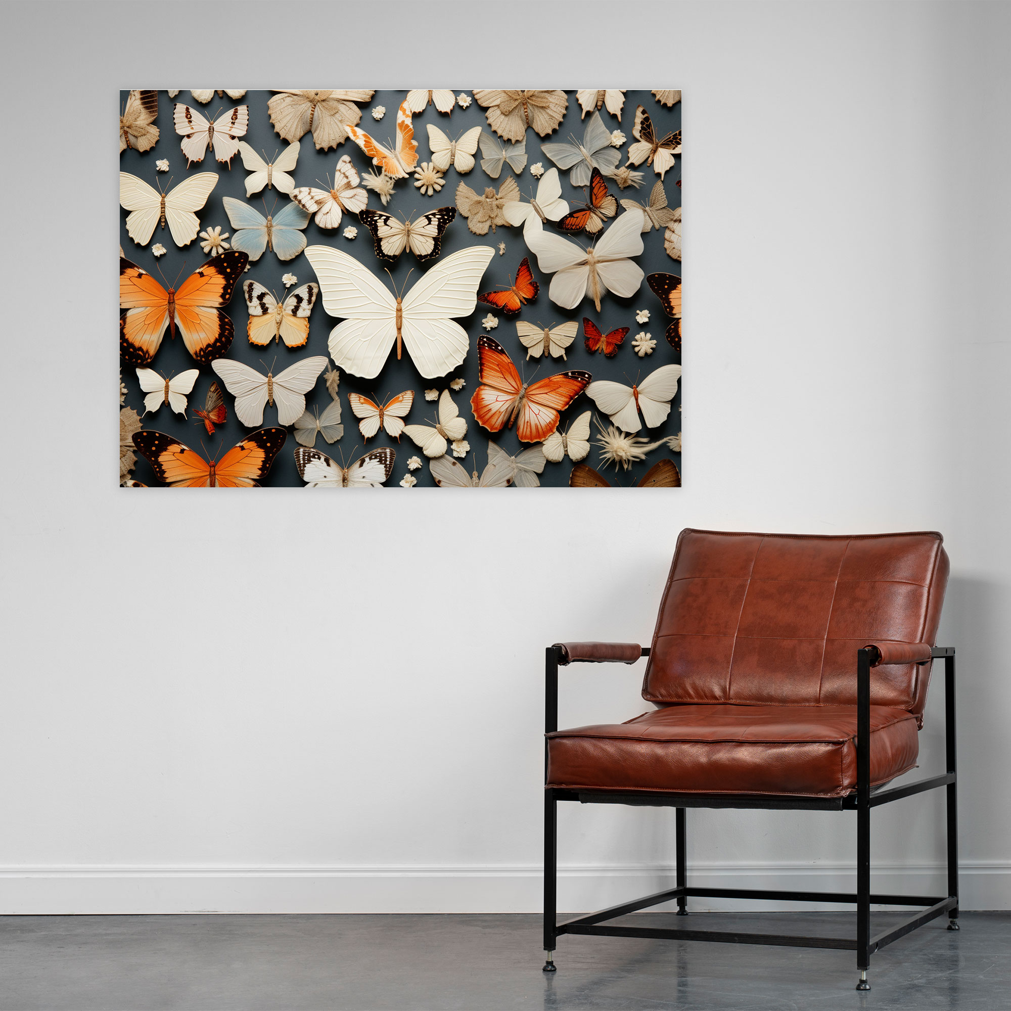 Dried Butterflies Delicate Wall Art - Dried Butterflies, Butterflies, Canvas Print, Home Decoration