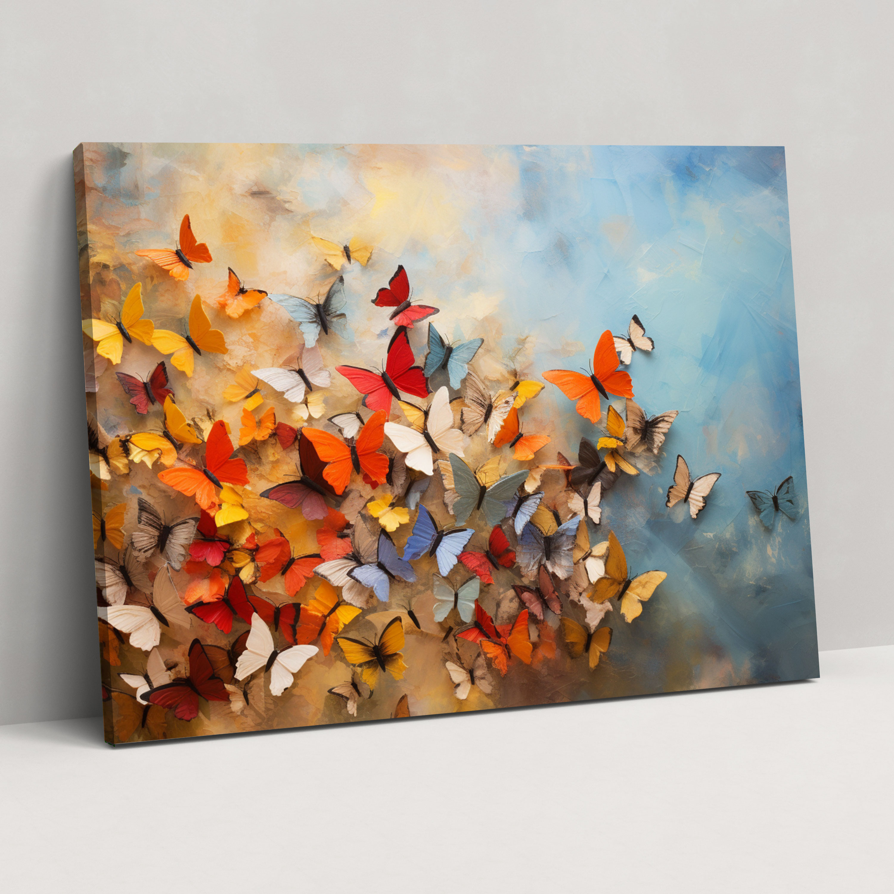 Dried Butterflies Surreal Canvas Print - Dried Butterflies, Canvas, Wall Art, Mesmerizing