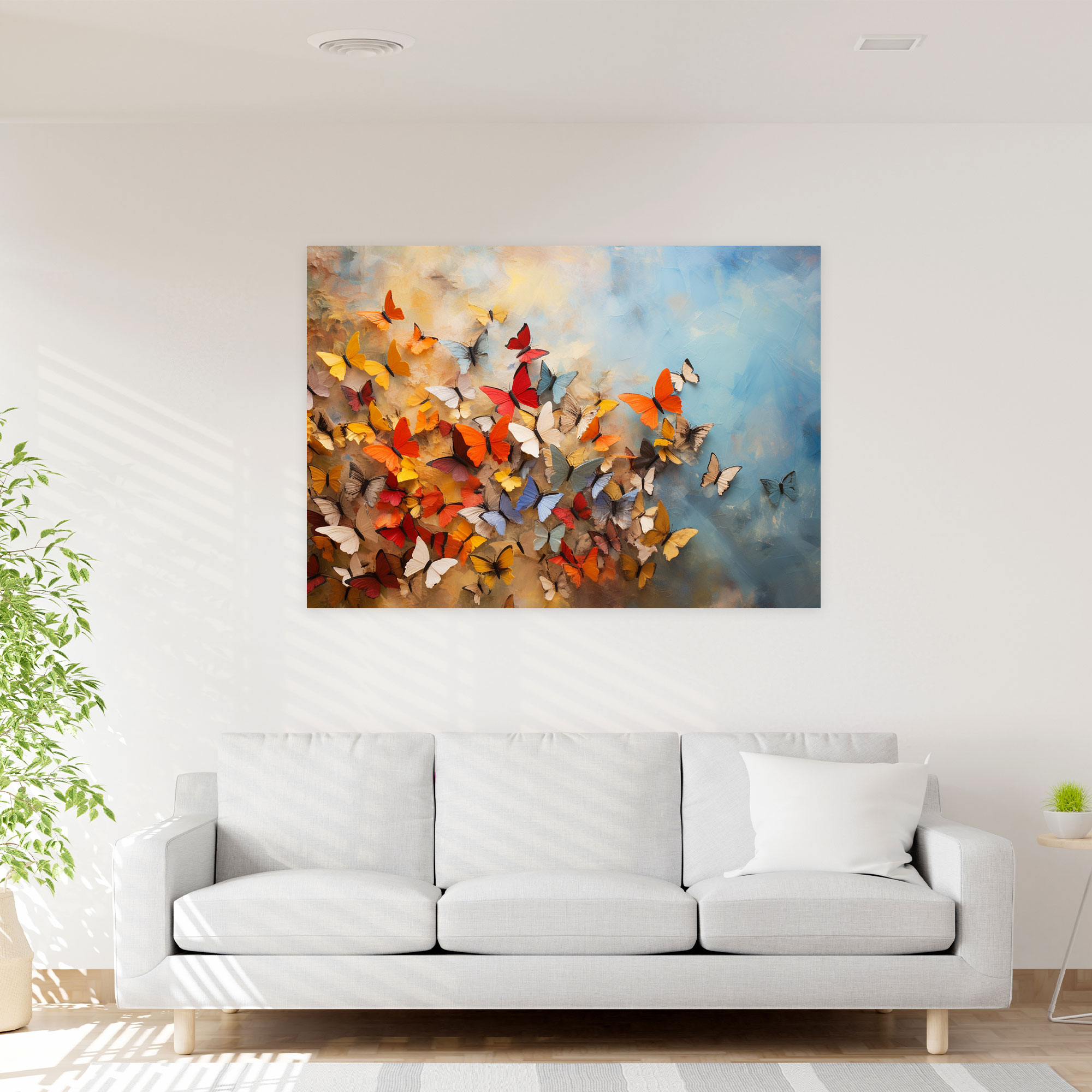 Dried Butterflies Surreal Canvas Print - Dried Butterflies, Canvas, Wall Art, Mesmerizing