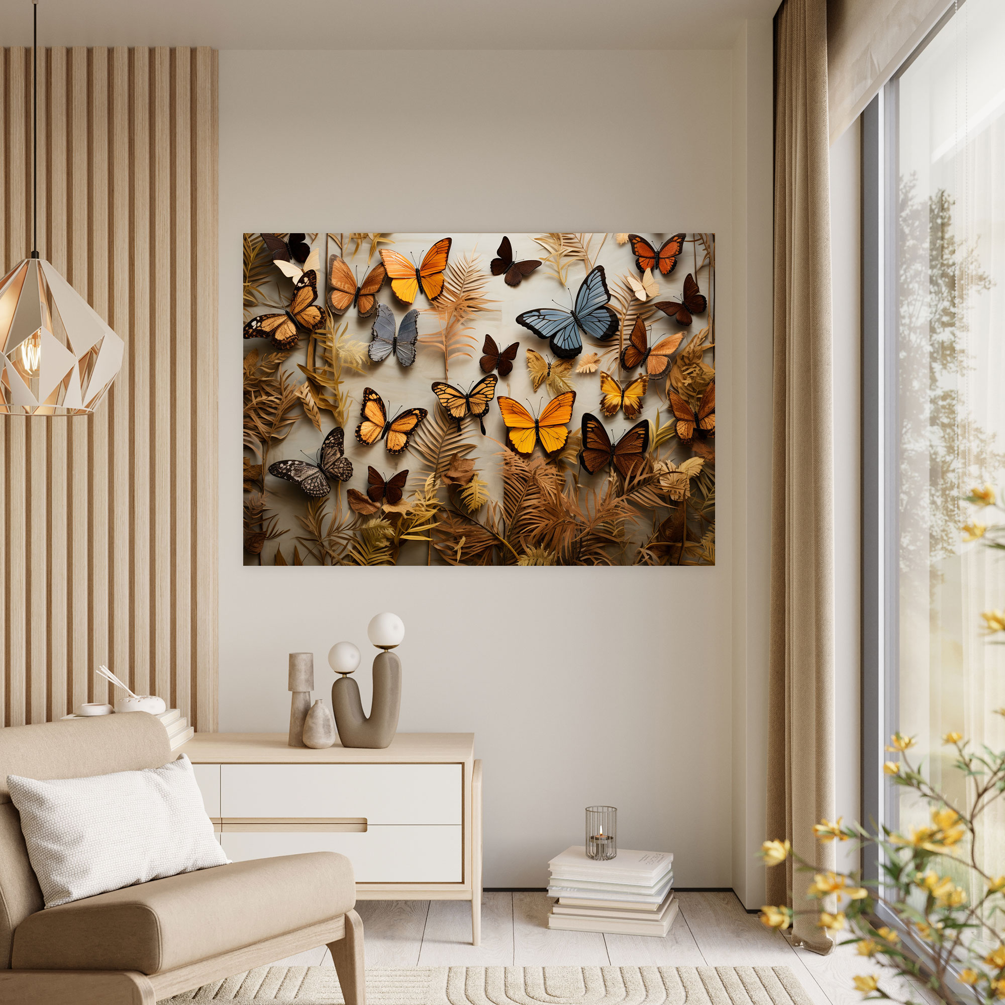 Dried Butterflies Nature Canvas Print - Dried Butterflies, Butterflies, Nature-Inspired, Tranquil