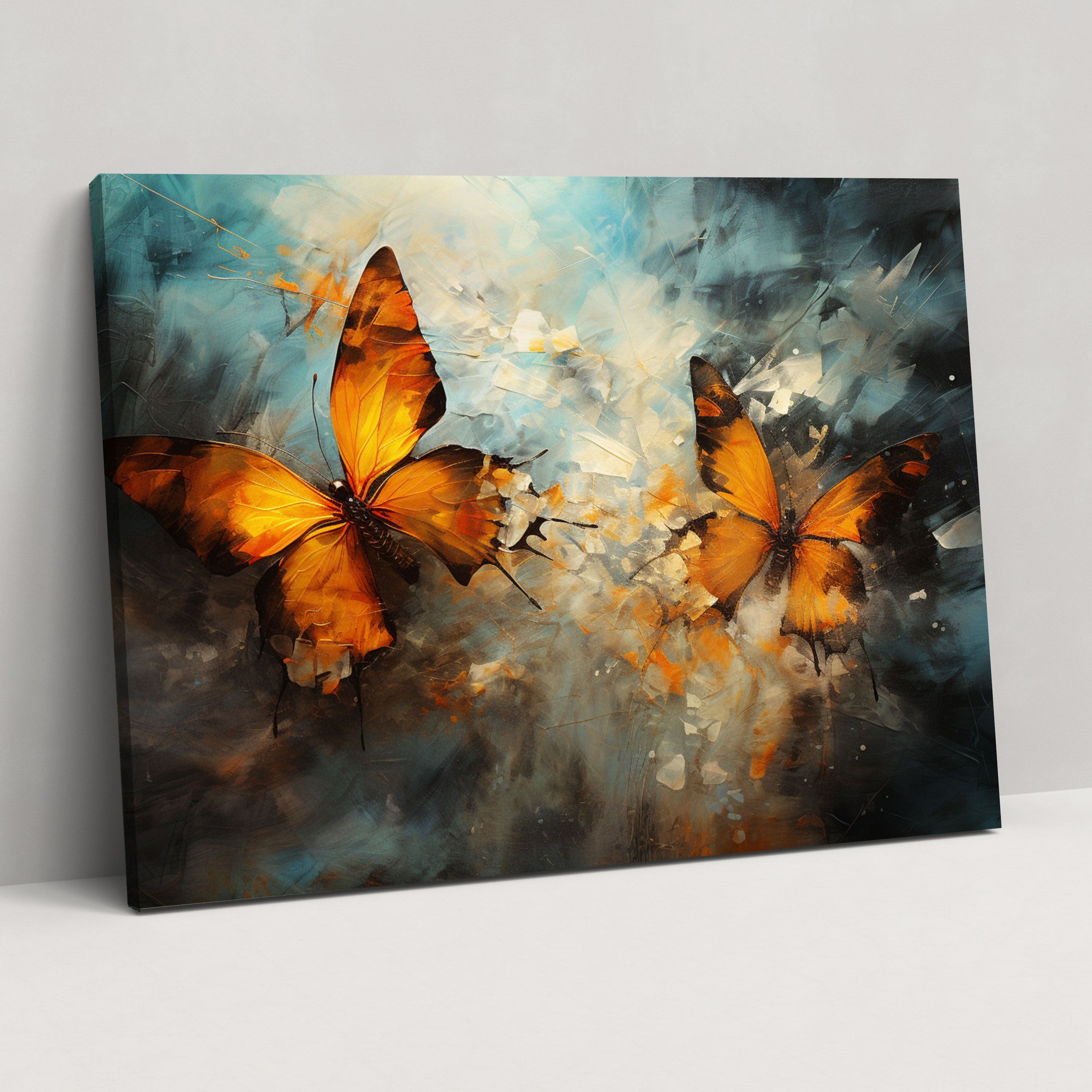 Abstract Dried Butterflies Canvas Print - Dried Butterflies, Home Decoration, Canvas Print, Canvas Wall Art