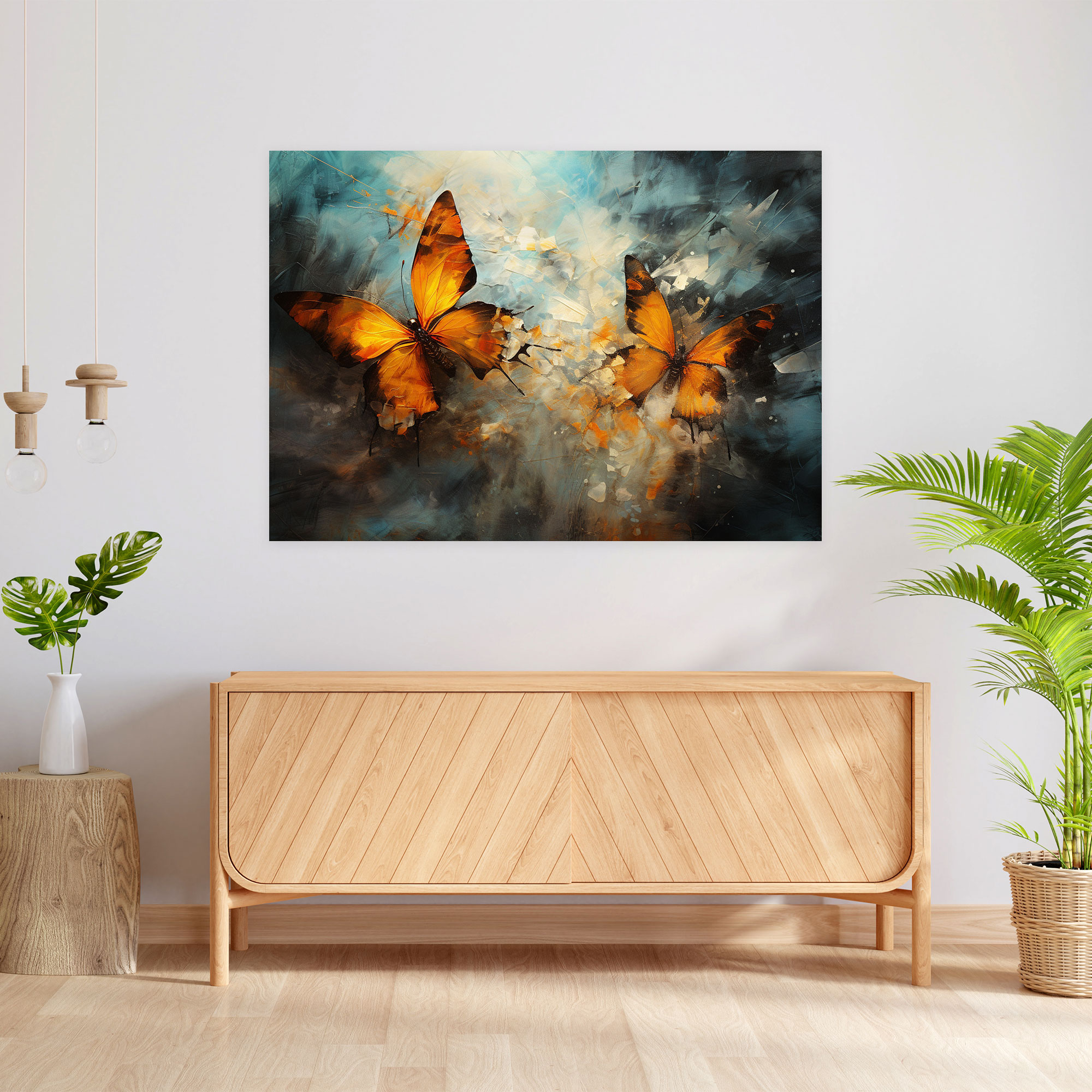 Abstract Dried Butterflies Canvas Print - Dried Butterflies, Home Decoration, Canvas Print, Canvas Wall Art