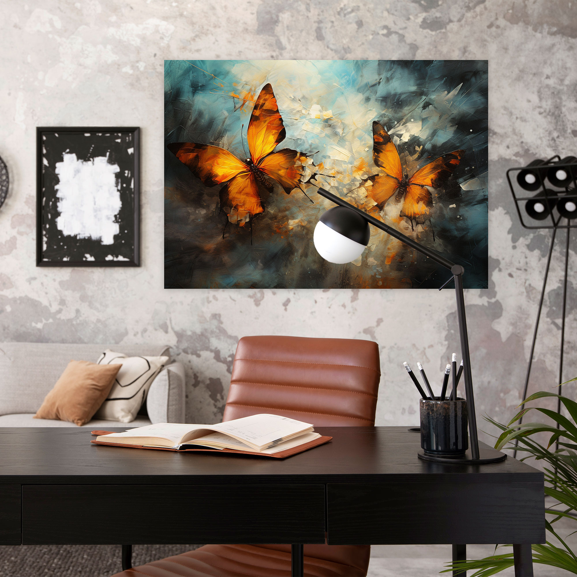 Abstract Dried Butterflies Canvas Print - Dried Butterflies, Home Decoration, Canvas Print, Canvas Wall Art