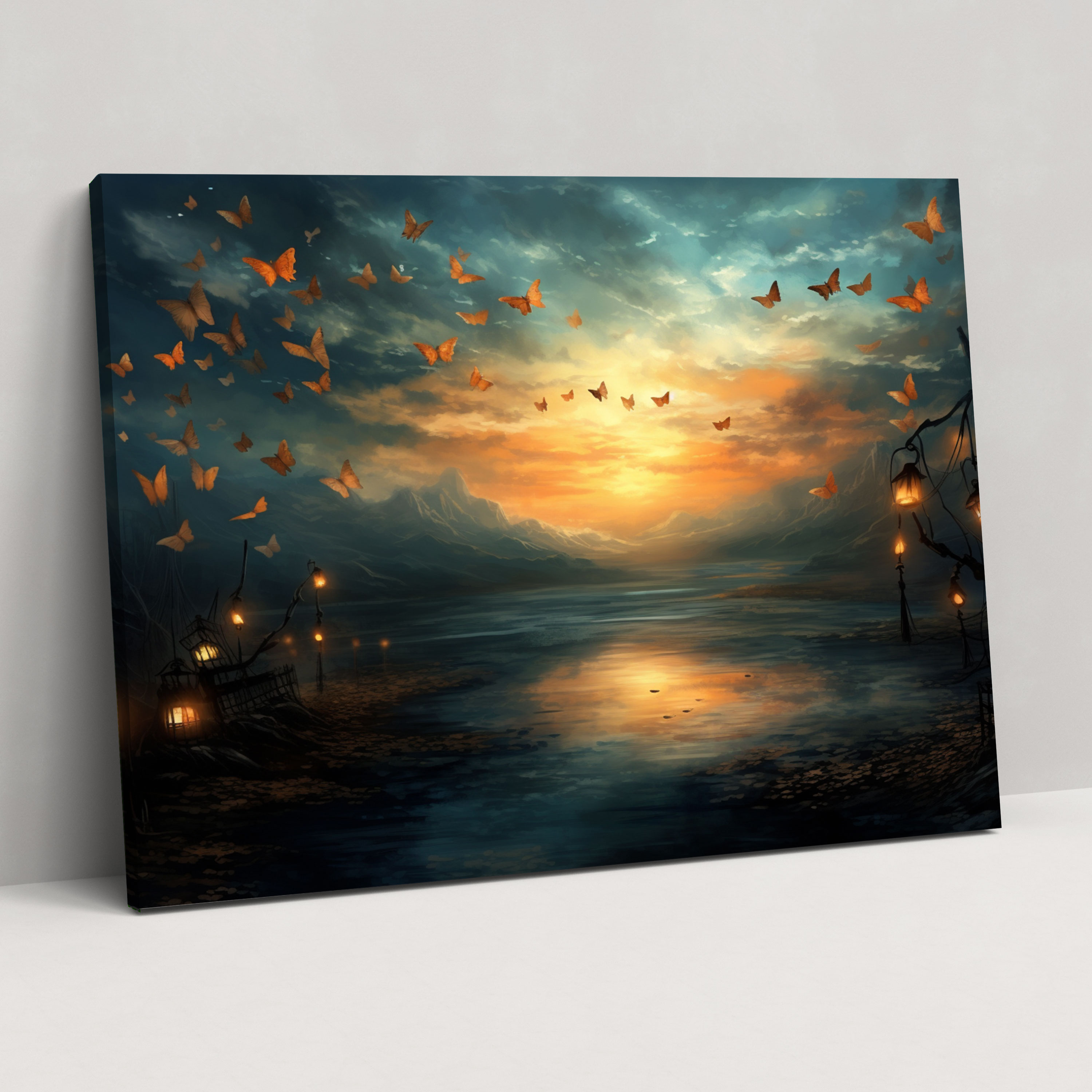 Whimsical Dried Butterflies Wall Art - Dried Butterflies, Whimsical, Enchanting, Magical Elements