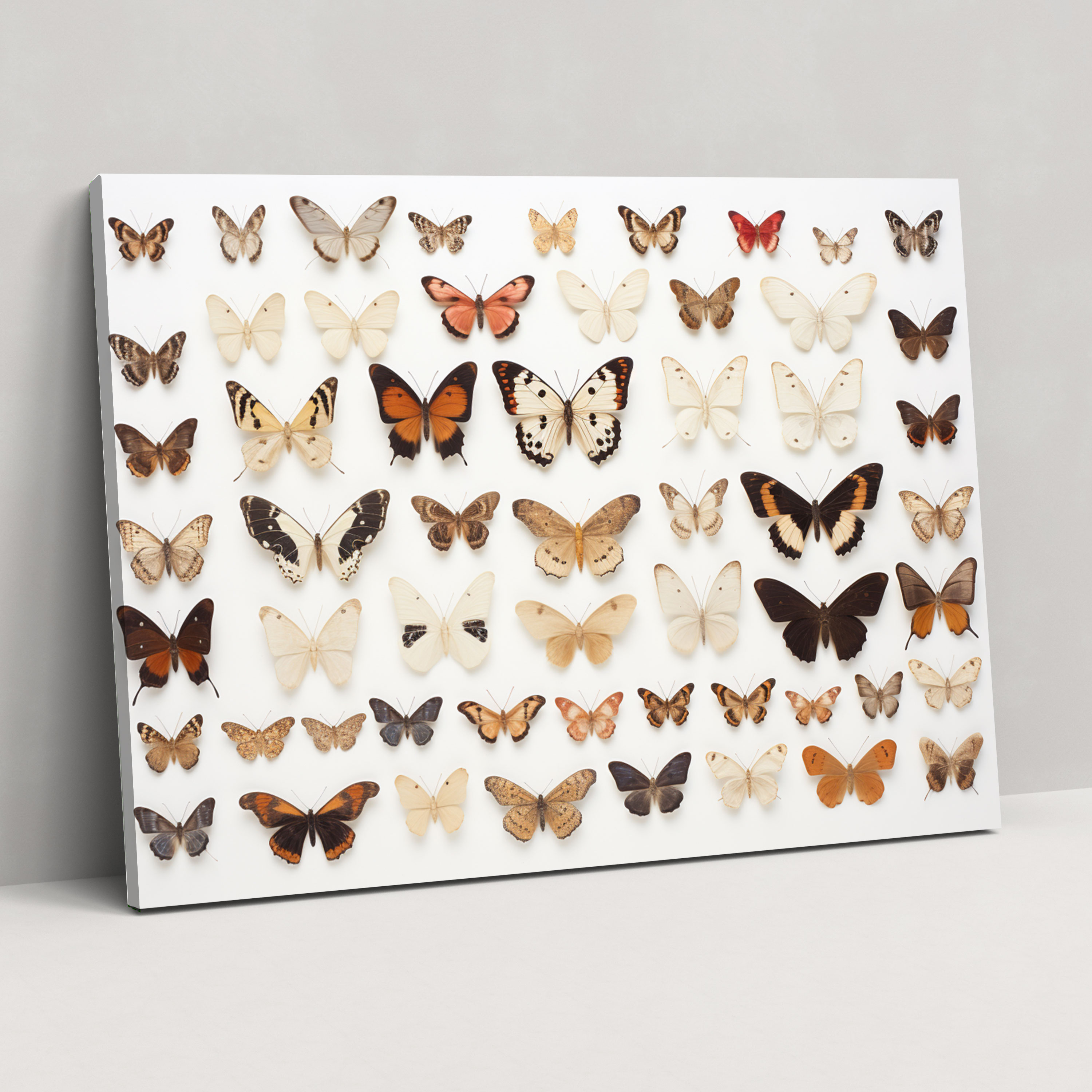 Delicate Beauty Dried Butterflies Wall Art - Dried Butterflies, Delicate Beauty, Canvas Wall Art, Dried Butterflies Photorealistic Collection