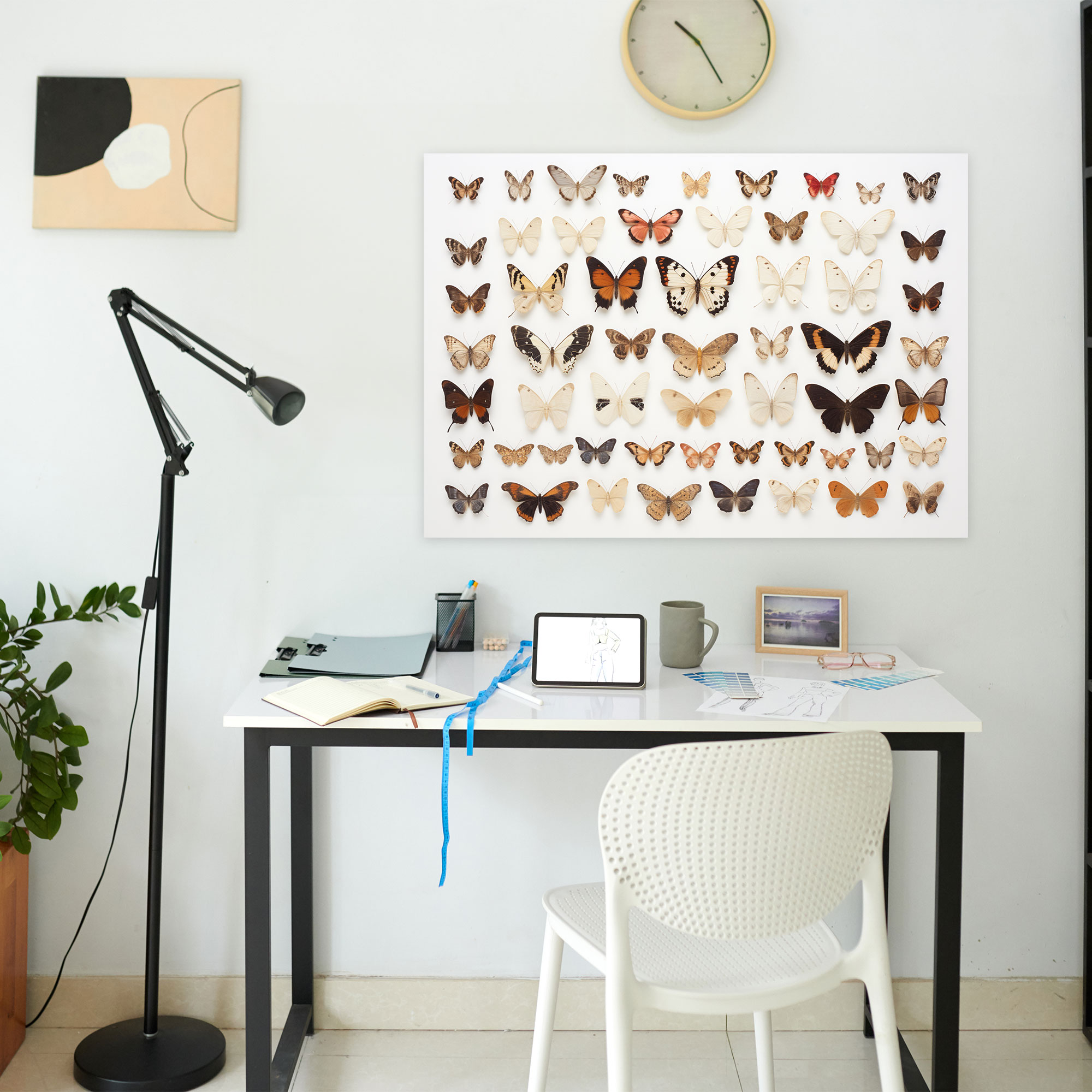 Delicate Beauty Dried Butterflies Wall Art - Dried Butterflies, Delicate Beauty, Canvas Wall Art, Dried Butterflies Photorealistic Collection