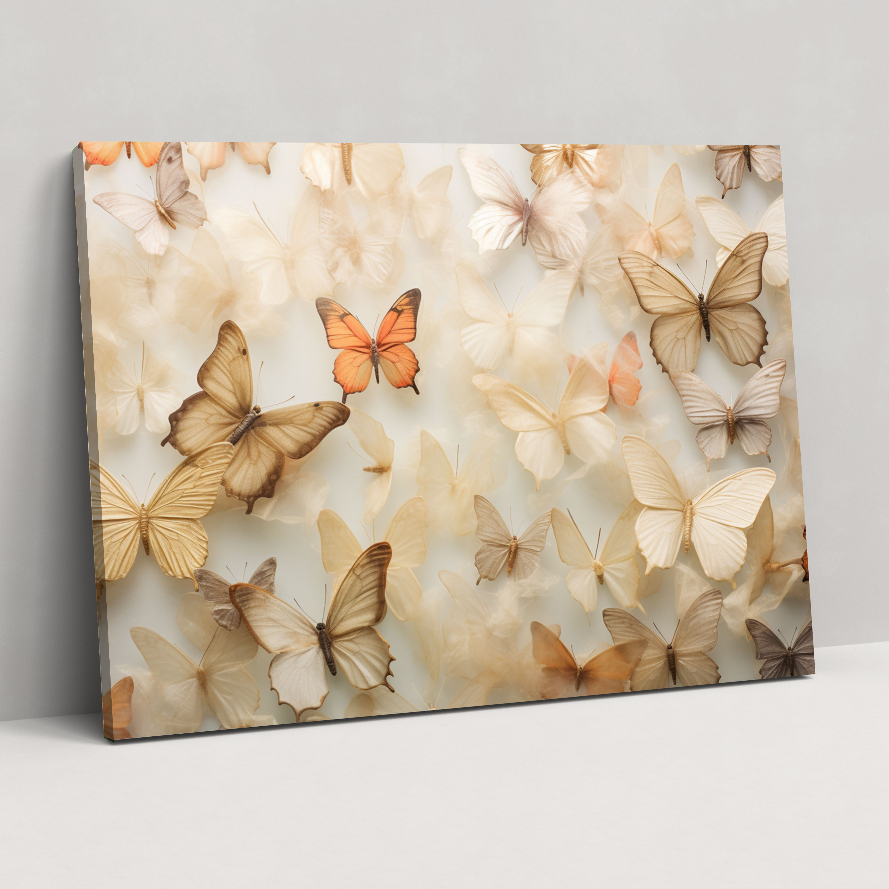 Dried Butterflies Photorealistic Collection Canvas Print - Dried Butterflies, Lifelike Precision, Home Decoration, Wall Art