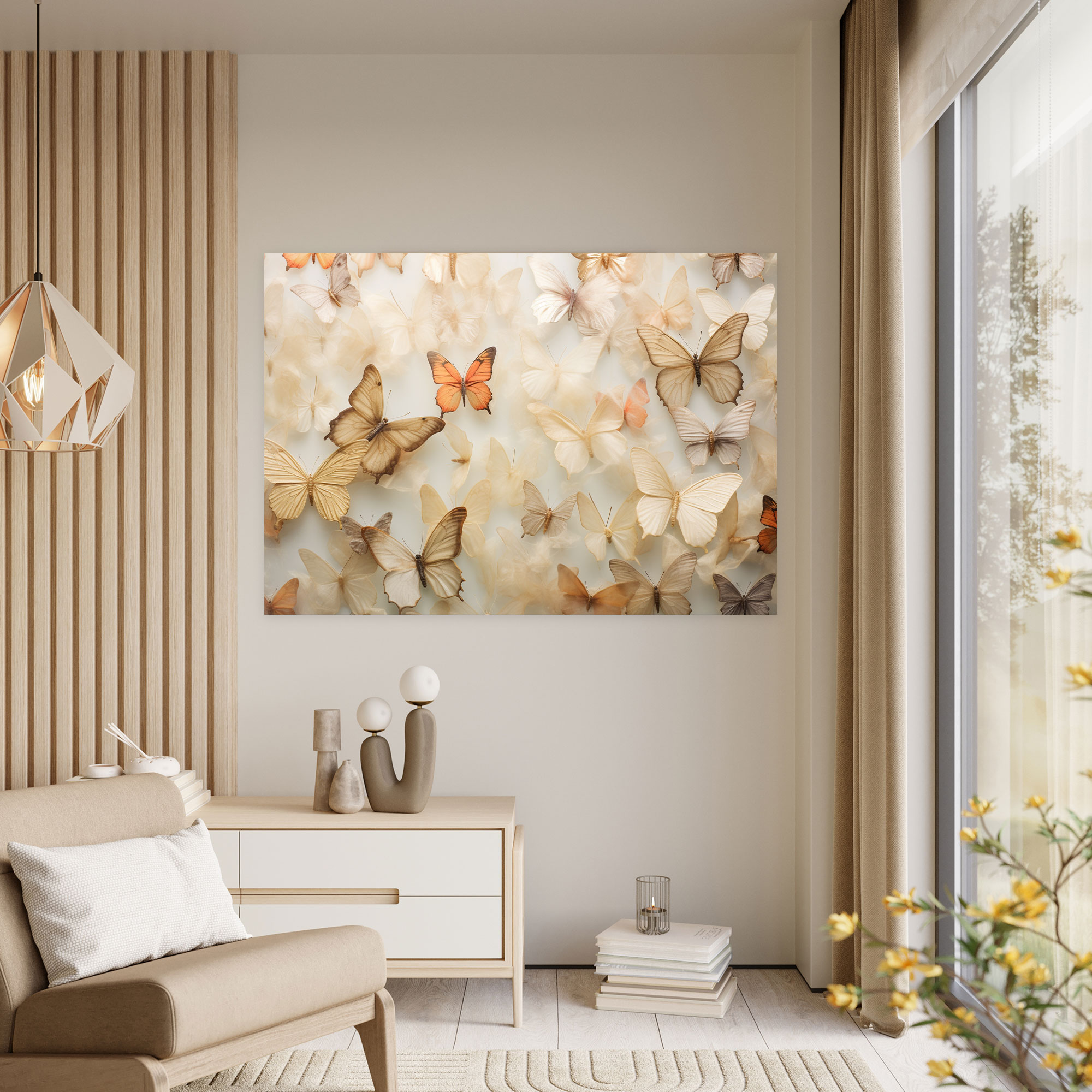 Dried Butterflies Photorealistic Collection Canvas Print - Dried Butterflies, Lifelike Precision, Home Decoration, Wall Art