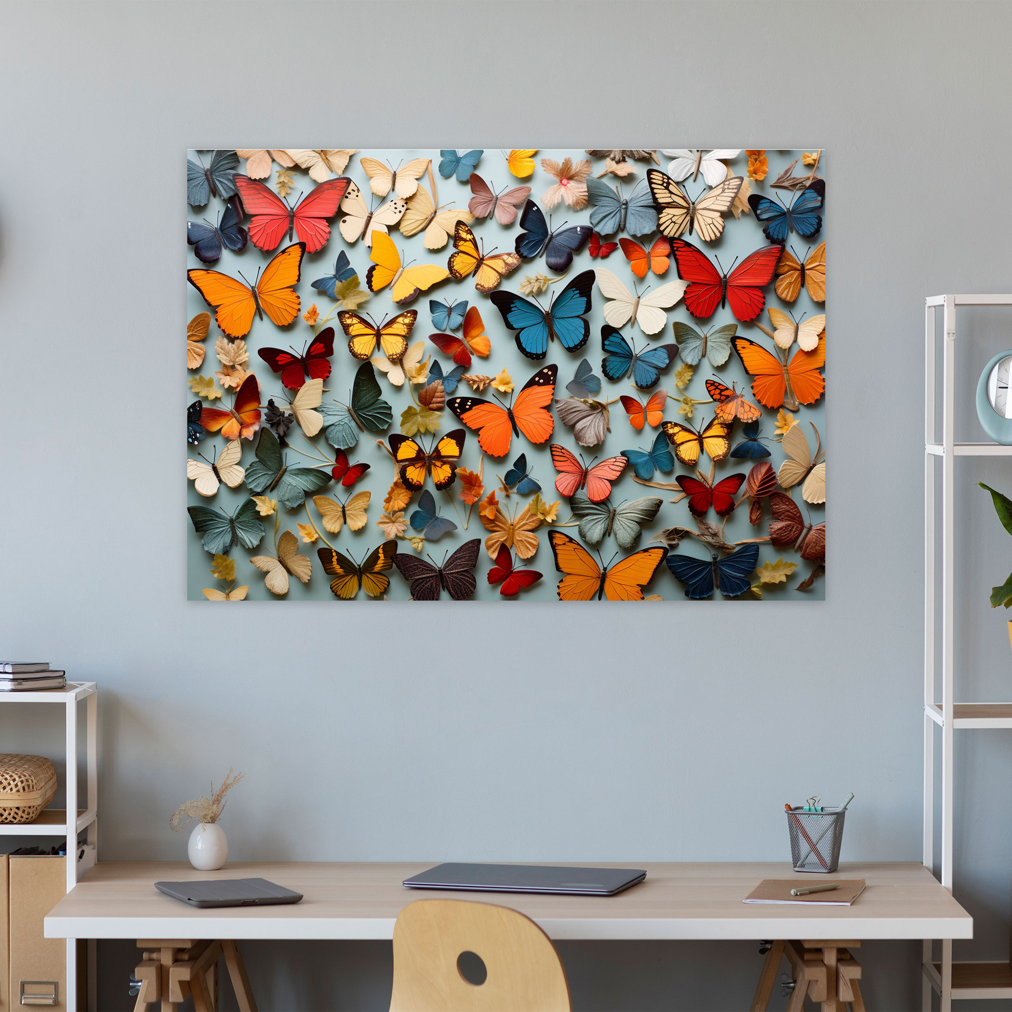 Dried Butterflies Photorealistic Collection Canvas Print - Dried Butterflies, Home Decoration, Canvas Print, Captivating Display