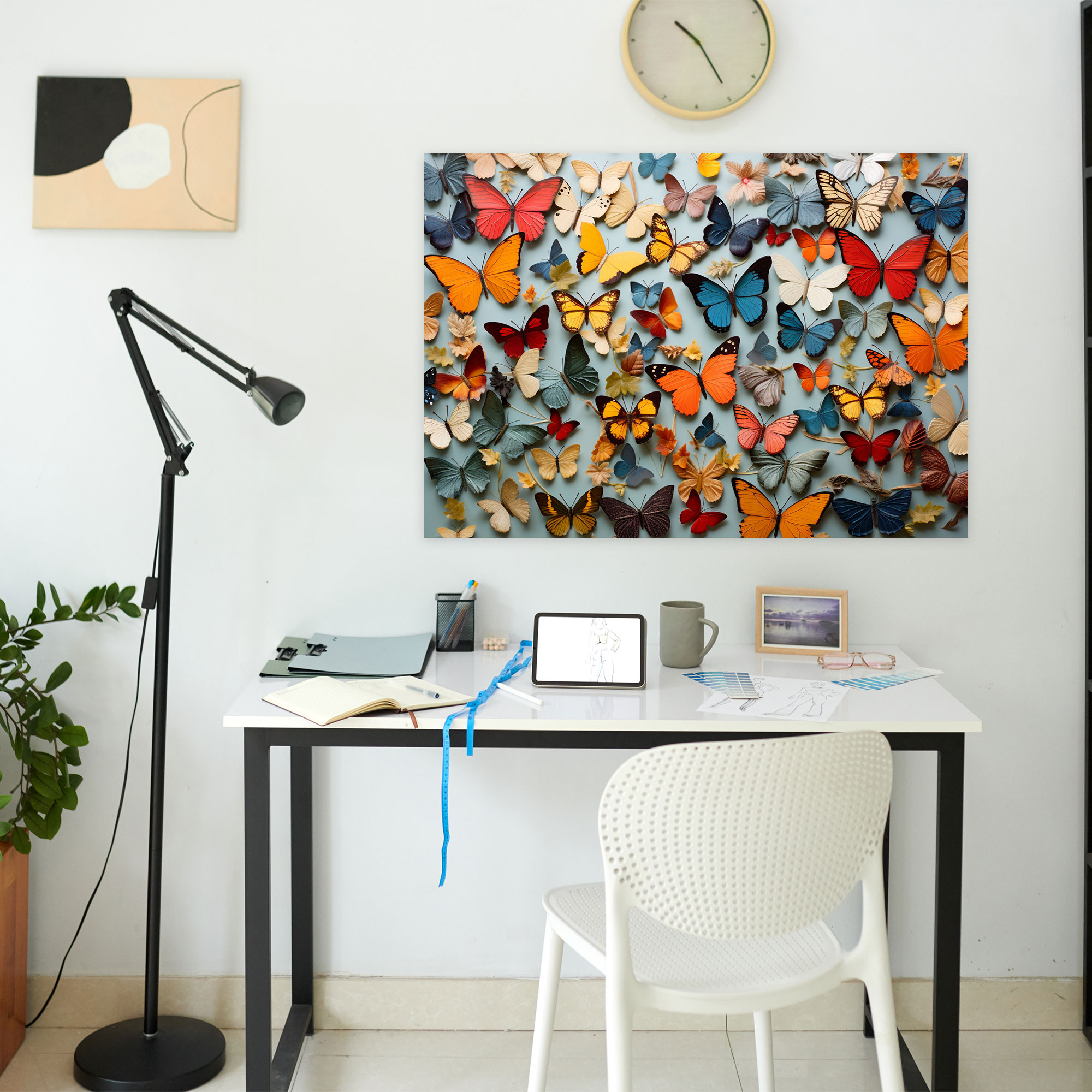 Dried Butterflies Photorealistic Collection Canvas Print - Dried Butterflies, Home Decoration, Canvas Print, Captivating Display