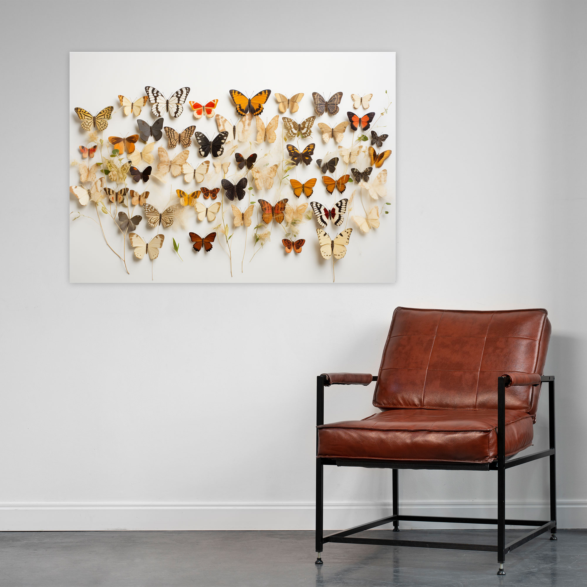 Dried Butterflies Photorealistic Collection Wall Decoration - Dried Butterflies, Home Decoration, Dried Butterflies Photorealistic Collection, Canvas