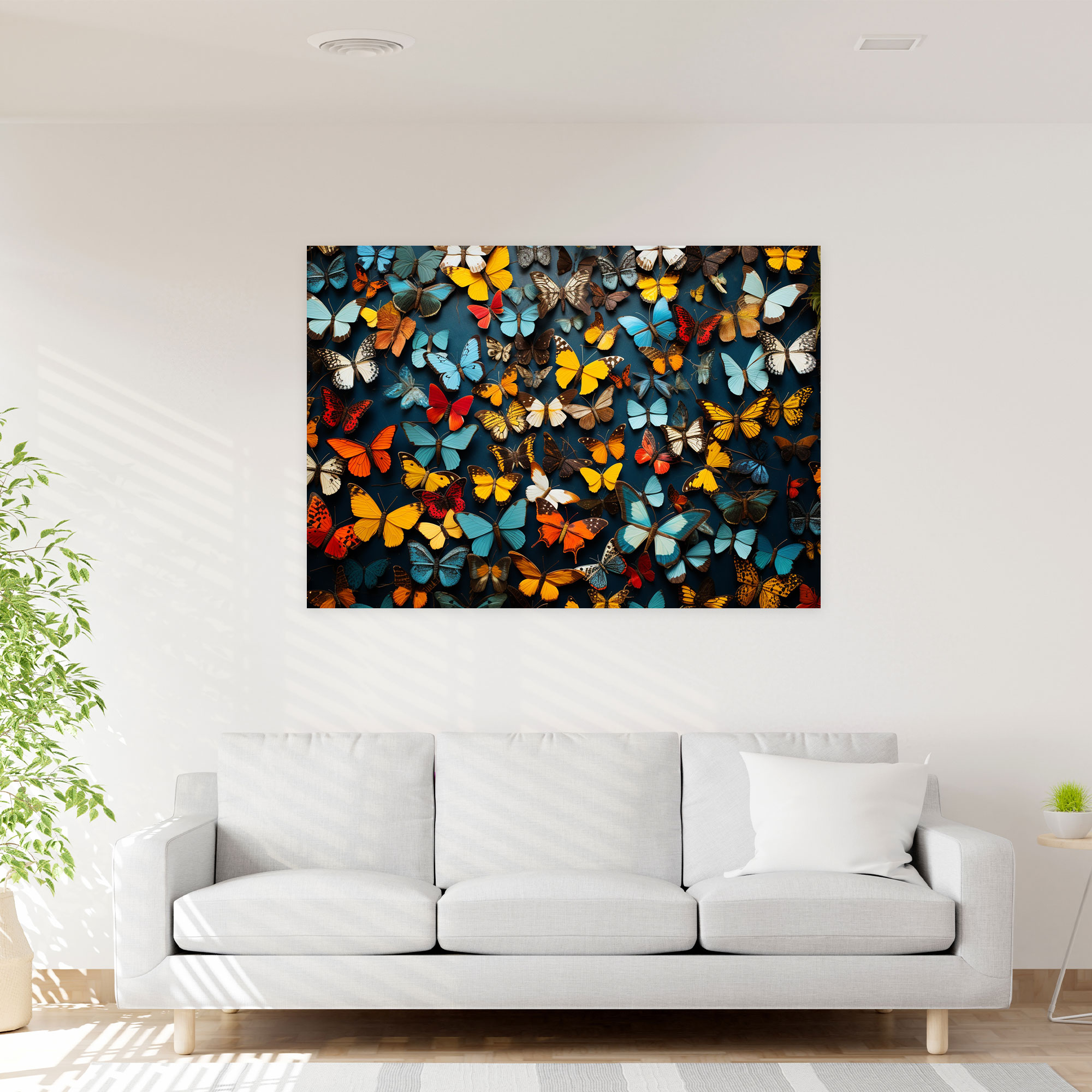 Dried Butterflies Photorealistic Collection Wall Art - Dried Butterflies, Wall Decoration, Canvas, Dried Butterflies Photorealistic Collection