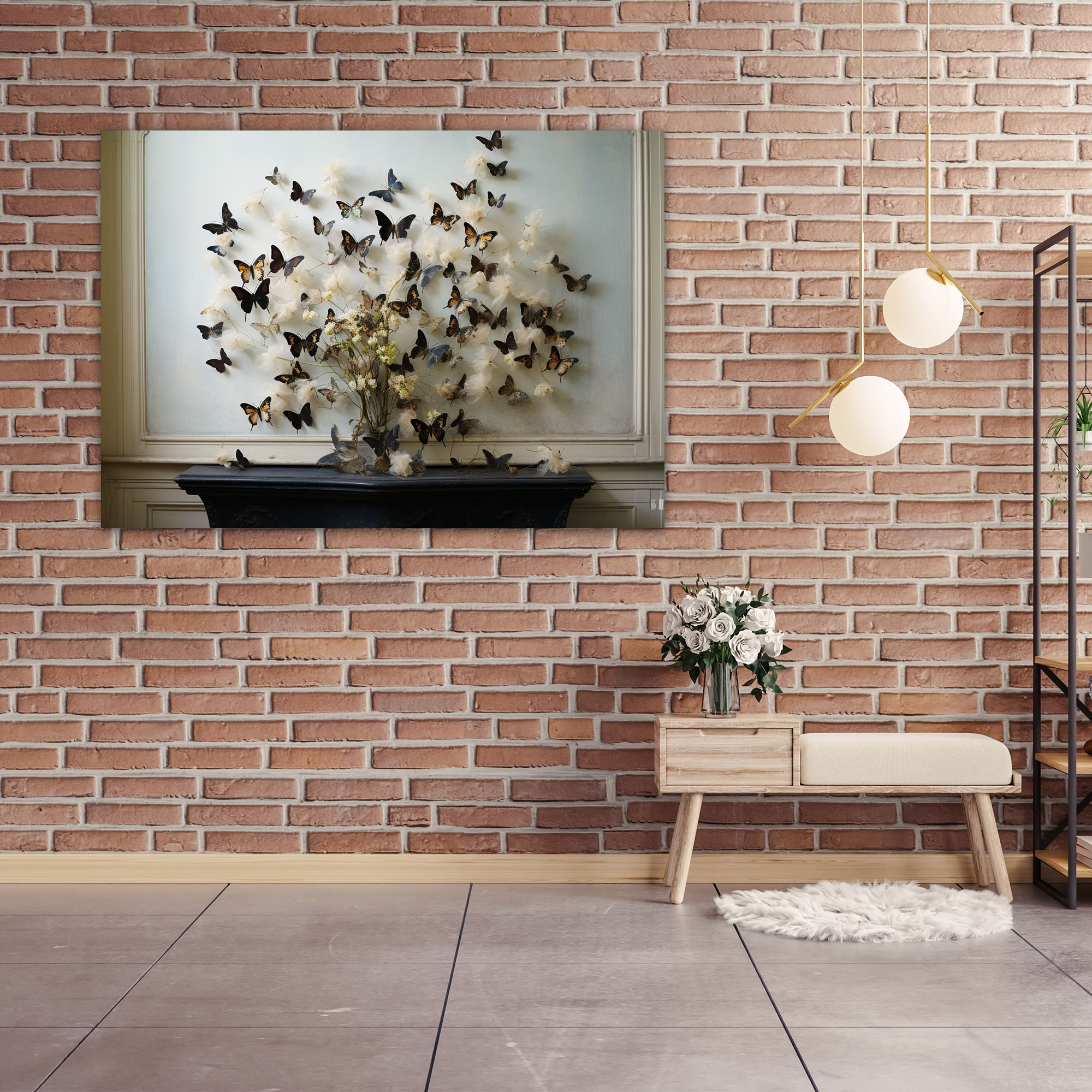 Dried Butterflies Photorealistic Collection Canvas Wall Art - Dried Butterflies, Dried Butterflies Photorealistic Collection, Home Decoration, Canvas