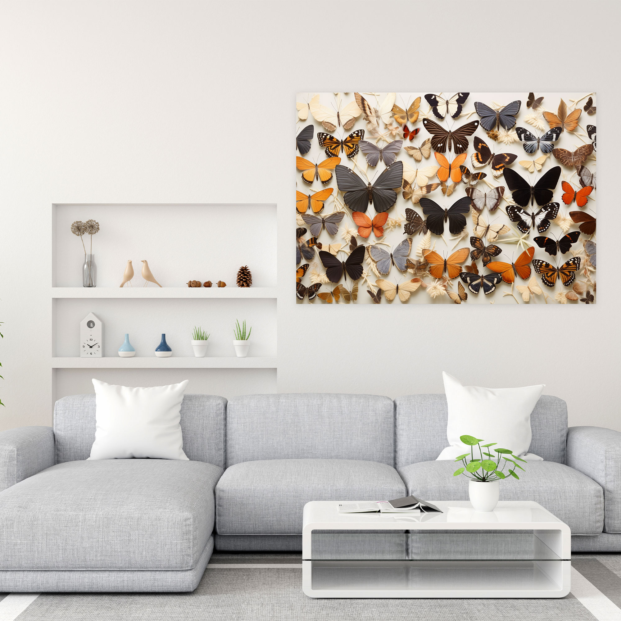 Dried Butterflies Photorealistic Collection Wall Art - Dried Butterflies, Canvas Print, Wall Art, Canvas Wall Art