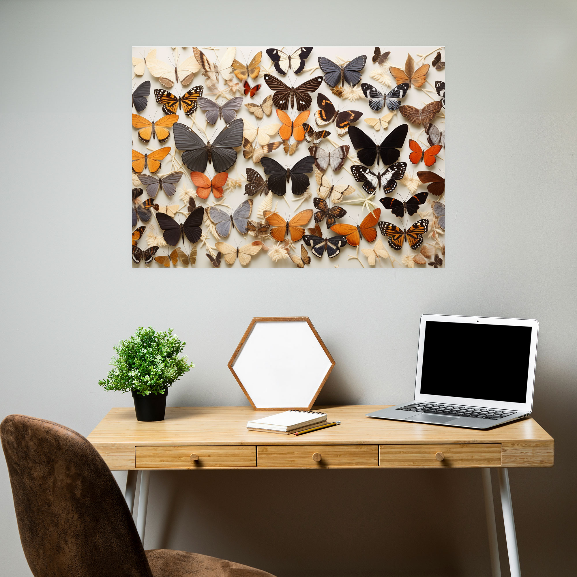 Dried Butterflies Photorealistic Collection Wall Art - Dried Butterflies, Canvas Print, Wall Art, Canvas Wall Art