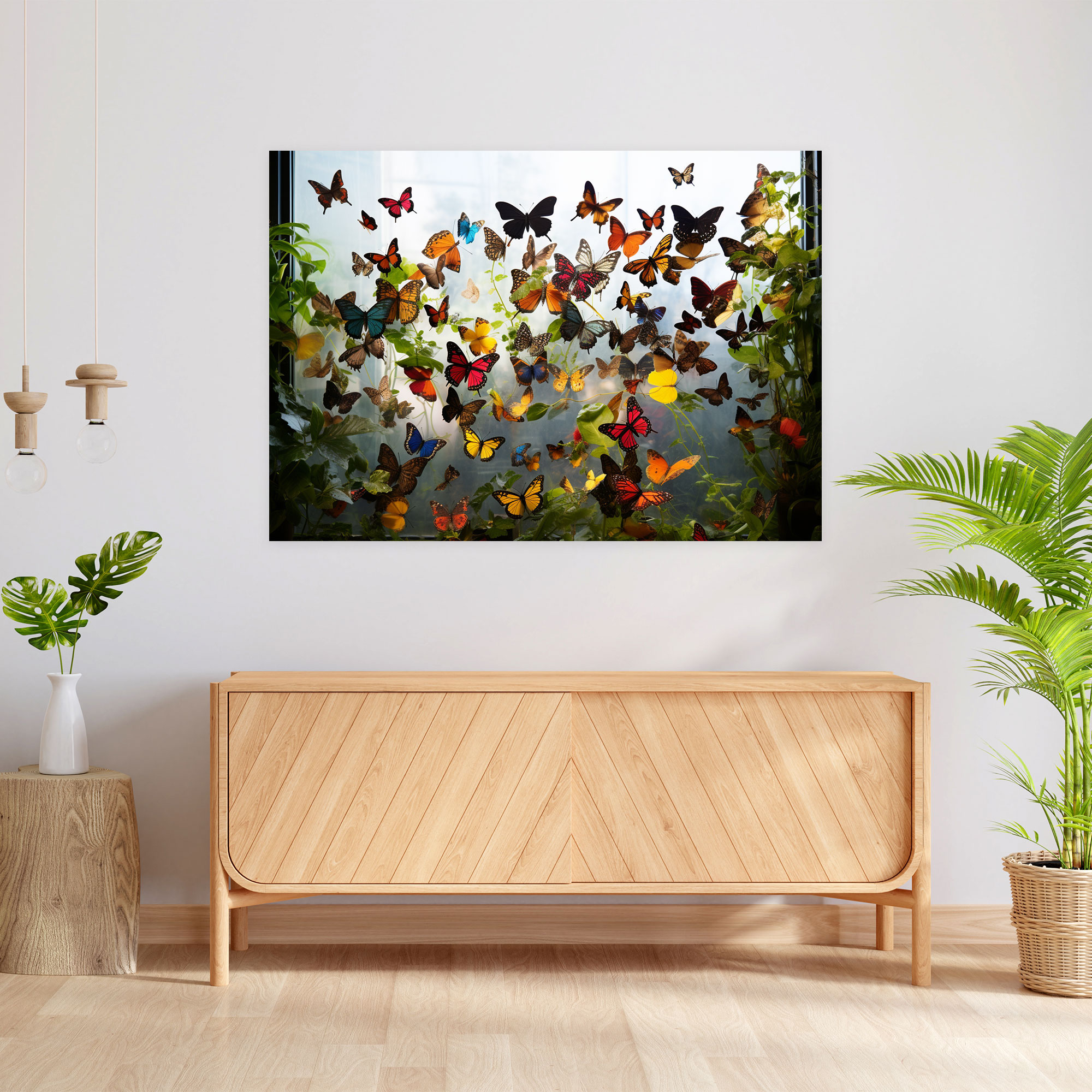 Dried Butterflies Photorealistic Collection Wall Decoration - Dried Butterflies, Canvas Wall Art, Home Decoration, Wall Art