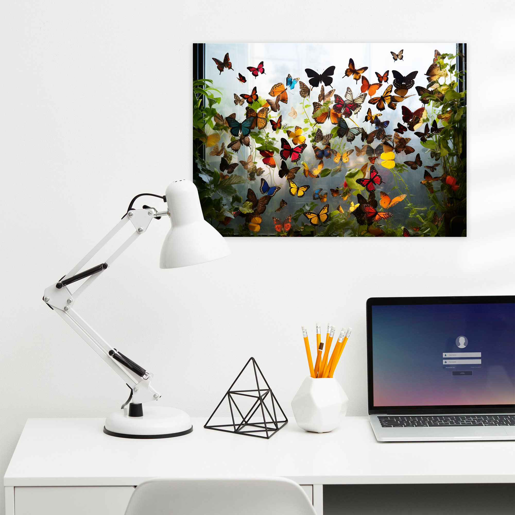 Dried Butterflies Photorealistic Collection Wall Decoration - Dried Butterflies, Canvas Wall Art, Home Decoration, Wall Art