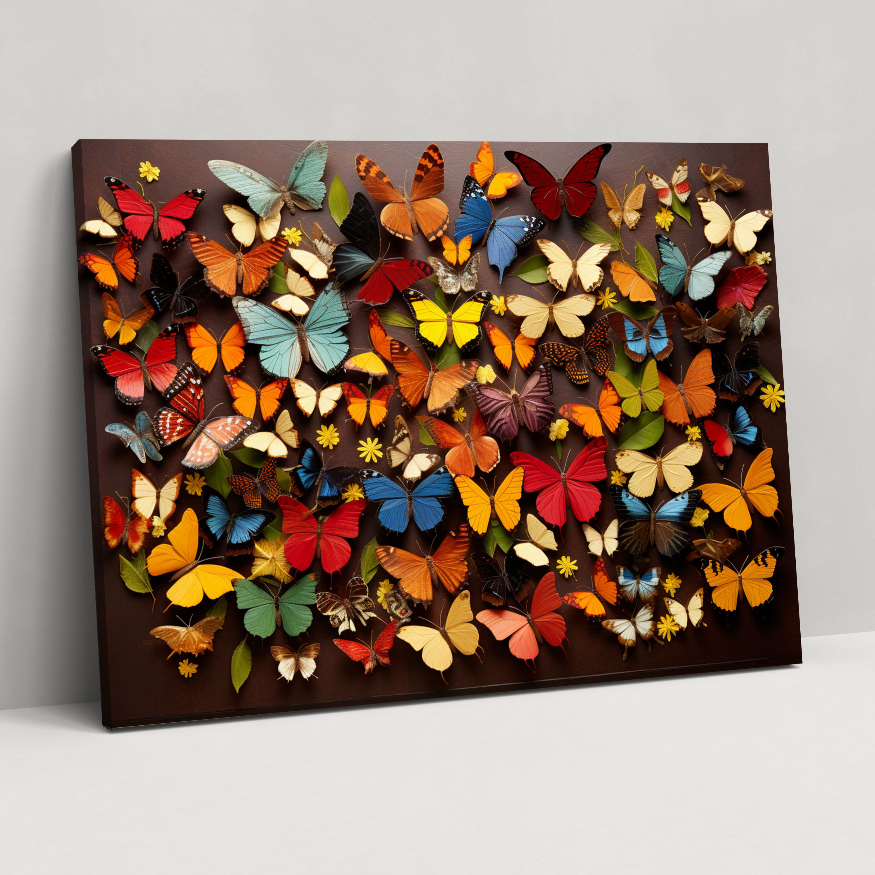 Dried Butterflies Photorealistic Collection Canvas Wall Art - Dried Butterflies, Home Decoration, Canvas Print, Dried Butterflies Photorealistic Collection