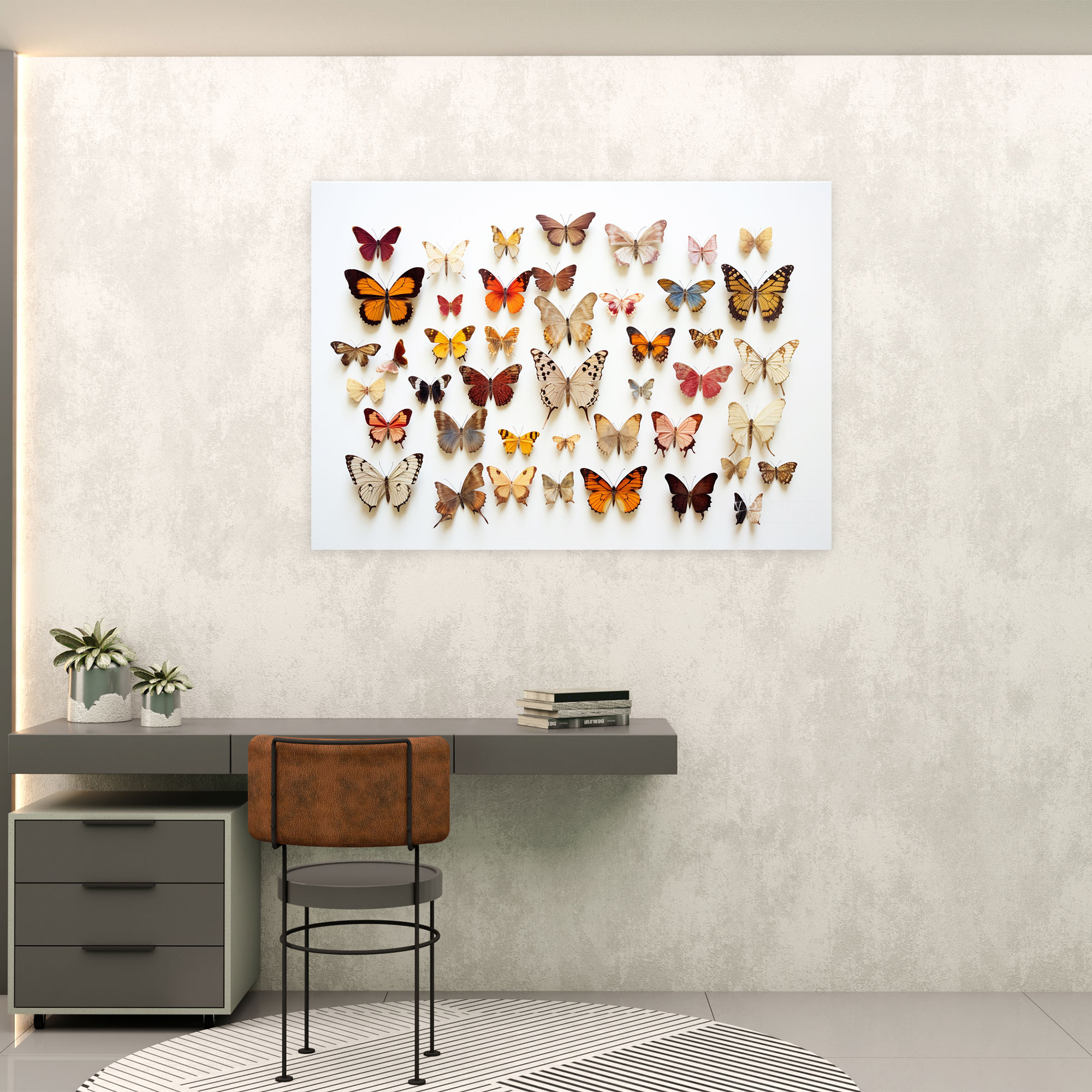 Dried Butterflies Photorealistic Collection Wall Art - Dried Butterflies, Home Decoration, Dried Butterflies Photorealistic Collection, Canvas Print