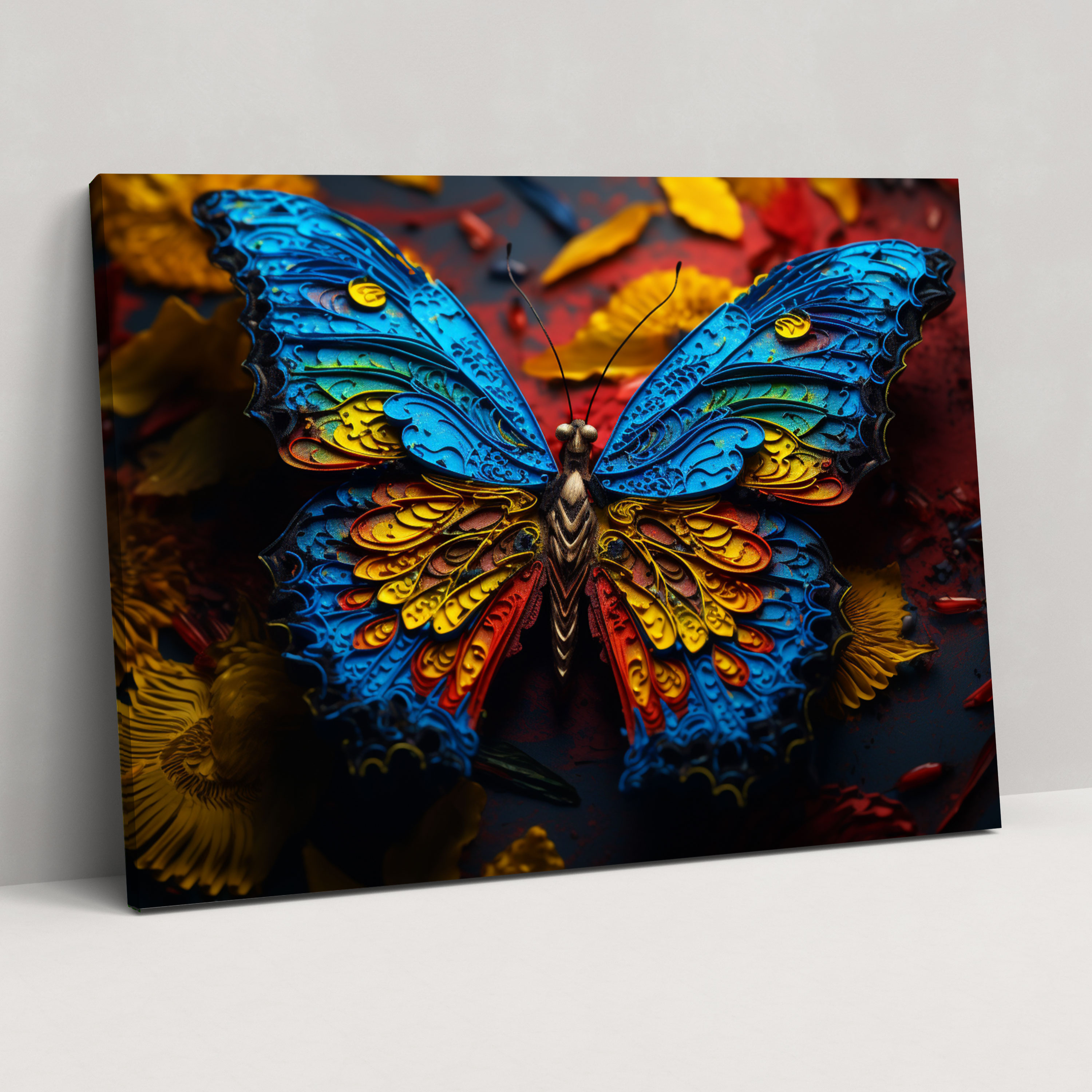 Dried Butterflies Photorealistic Collection Wall Art - Dried Butterflies, Wall Decoration, Intricate Details, Home Decoration