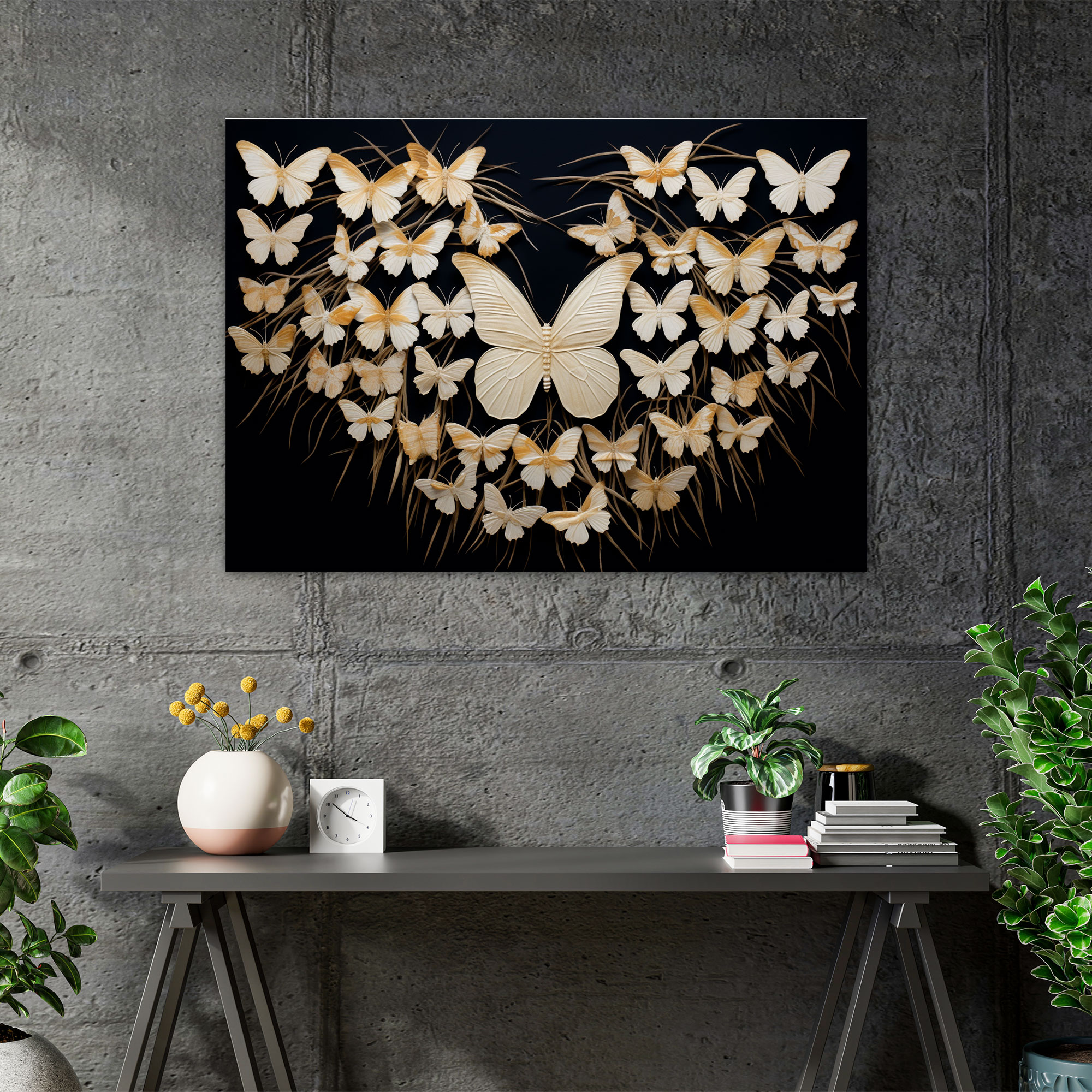 Dried Butterflies Photorealistic Collection Wall Decoration - Dried Butterflies, Canvas Print, Dried Butterflies Photorealistic Collection, Mesmerizing