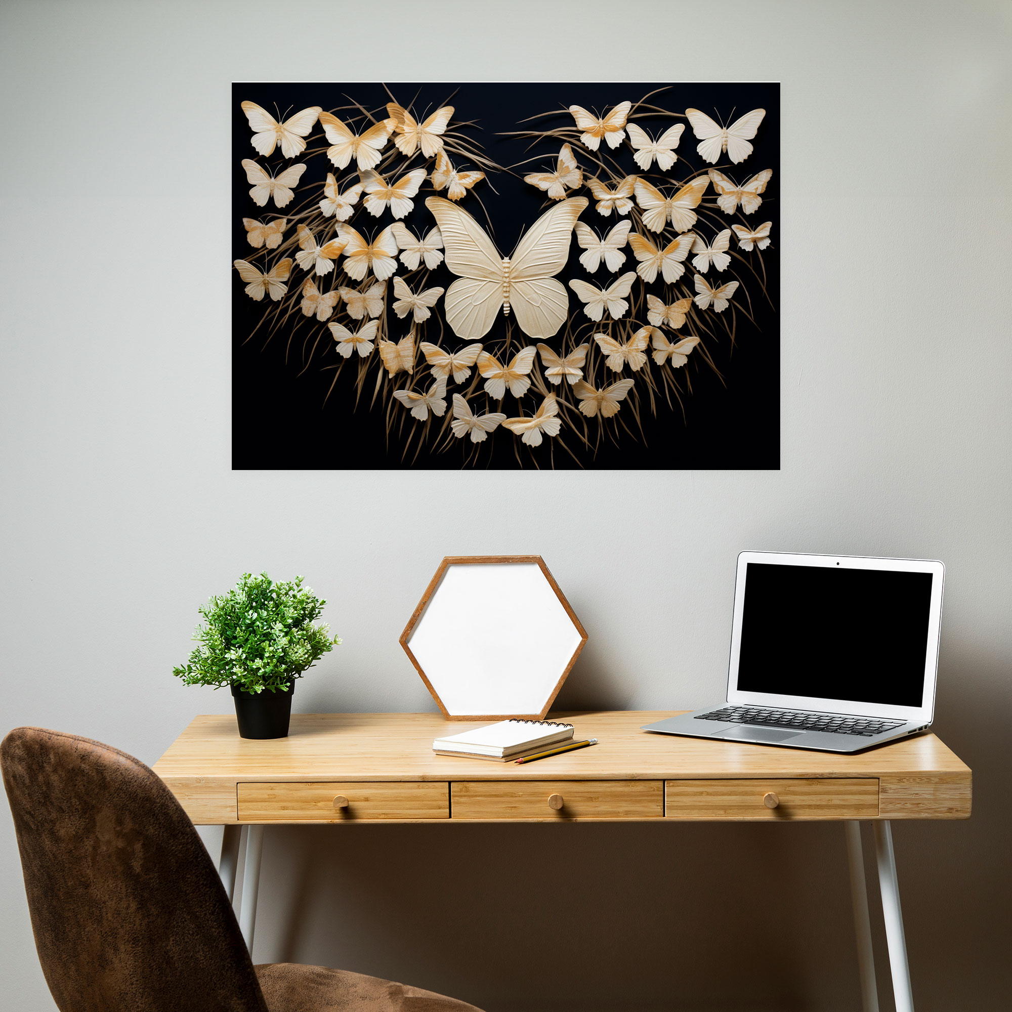 Dried Butterflies Photorealistic Collection Wall Decoration - Dried Butterflies, Canvas Print, Dried Butterflies Photorealistic Collection, Mesmerizing