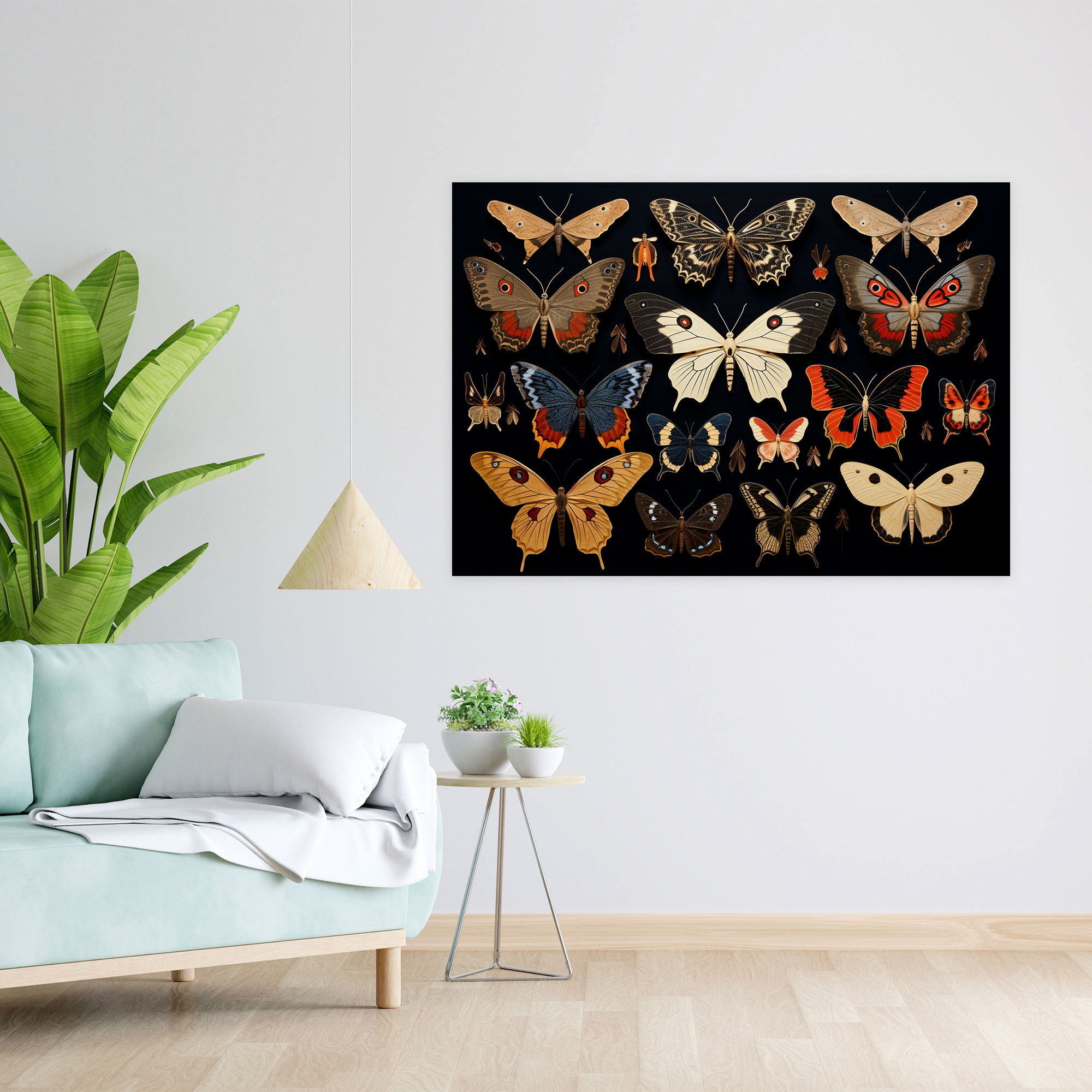 Dried Butterflies Photorealistic Collection Canvas Print - Dried Butterflies, Wall Decoration, Delicate Beauty, Photorealistic