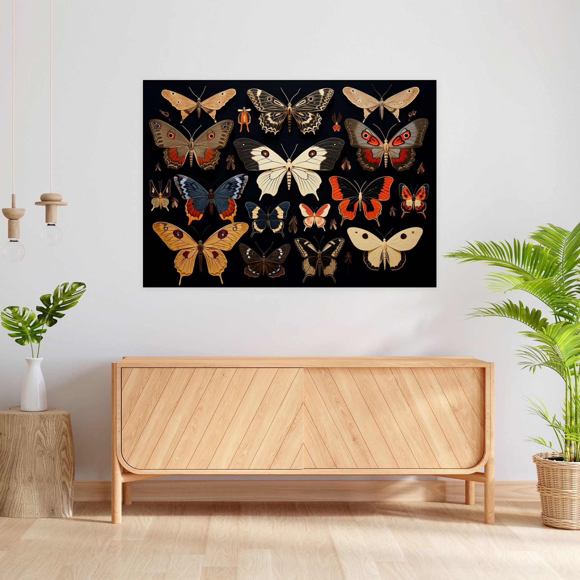 Dried Butterflies Photorealistic Collection Canvas Print - Dried Butterflies, Wall Decoration, Delicate Beauty, Photorealistic