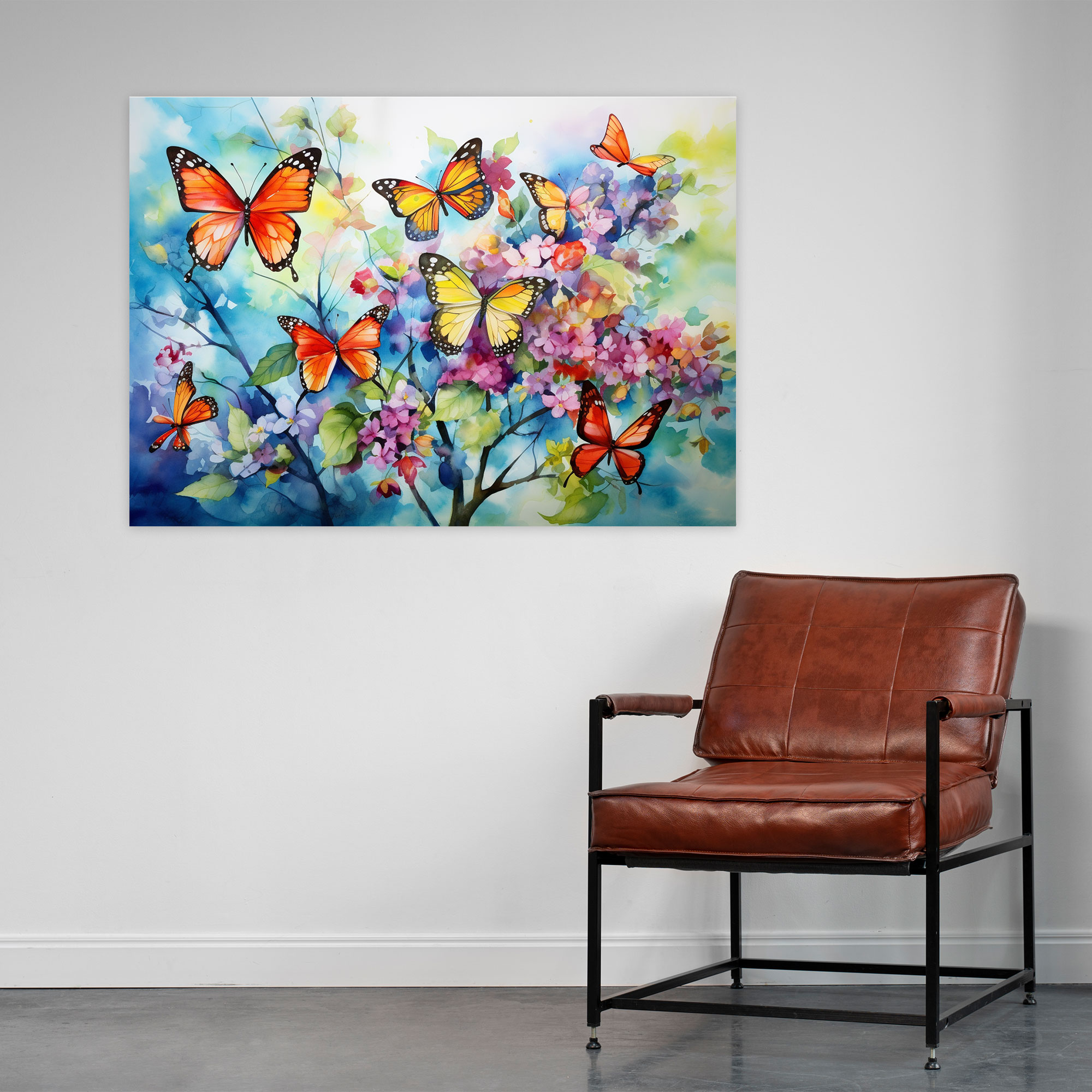 Butterflies Canvas Print - Dried Butterflies, Canvas Wall Art, Beauty, Wall Decoration