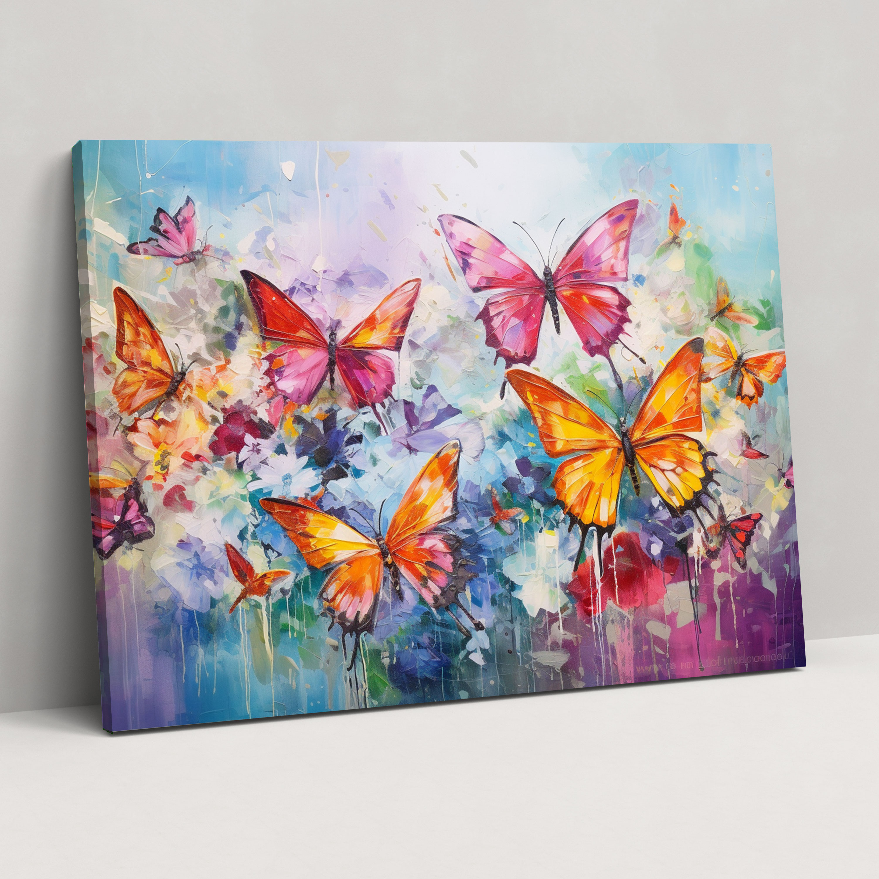 Colorful Butterflies Wall Art - Dried Butterflies, Colorful, Butterflies, Butterflies In Flight