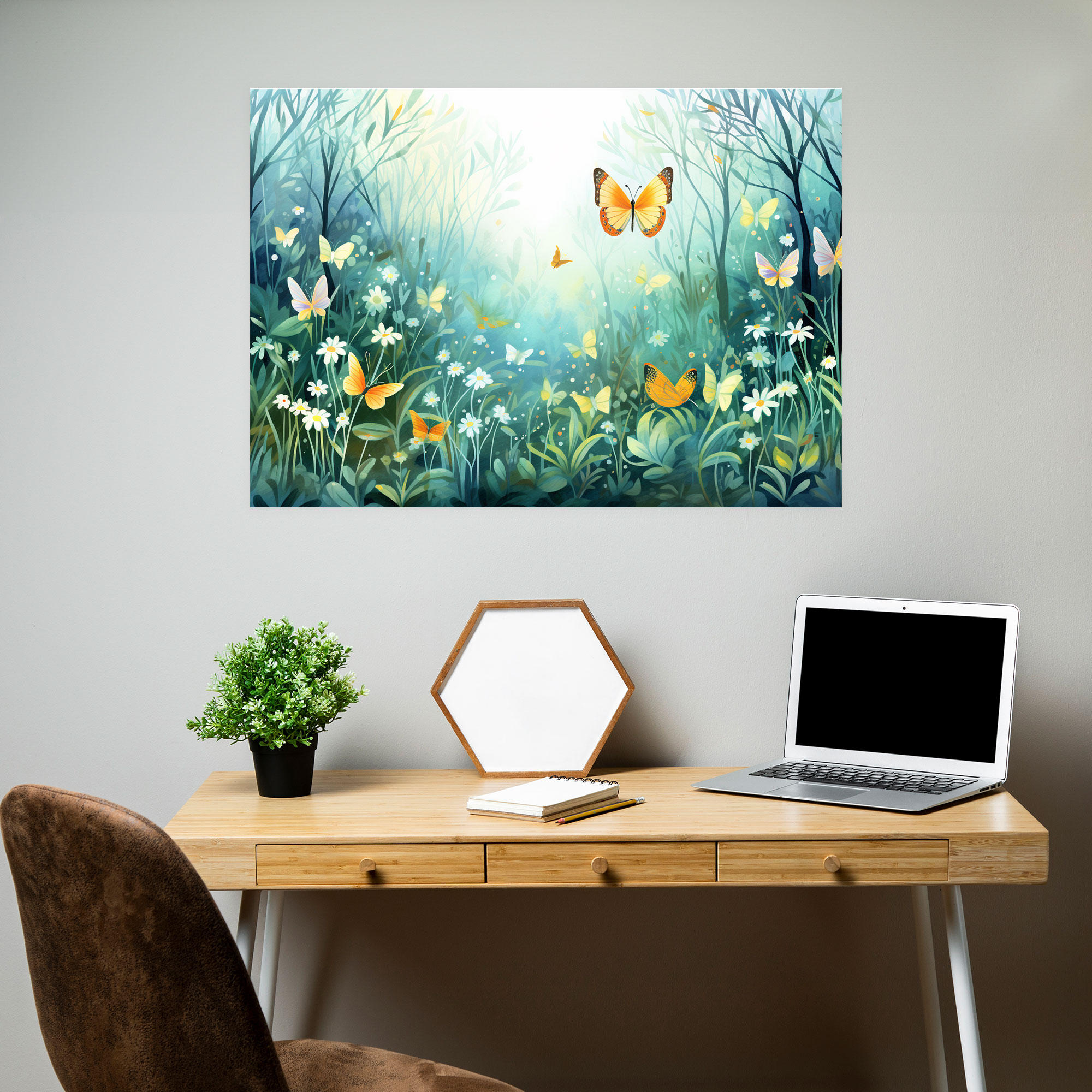 Whimsical Butterflies Wall Art - Dried Butterflies, Enchantment, Whimsical, Vibrant Colors