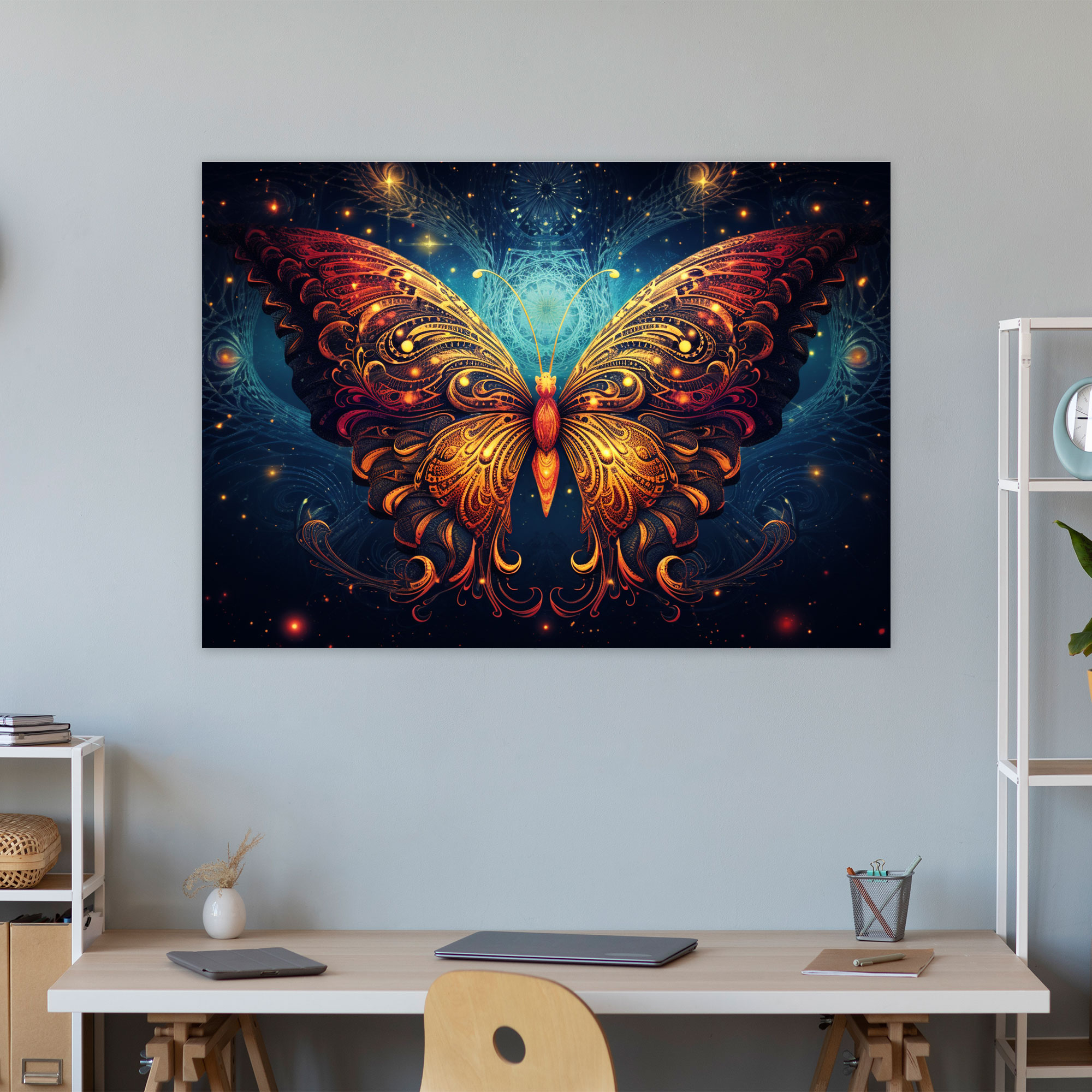 Cosmic Butterfly Canvas Print - Dried Butterflies, Canvas, Canvas Wall Art, Canvas Print