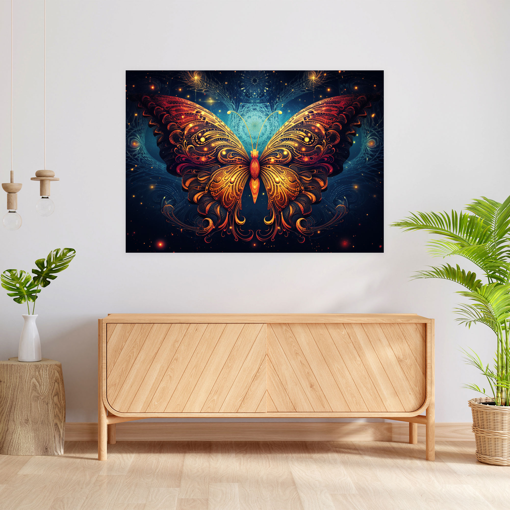 Cosmic Butterfly Canvas Print - Dried Butterflies, Canvas, Canvas Wall Art, Canvas Print