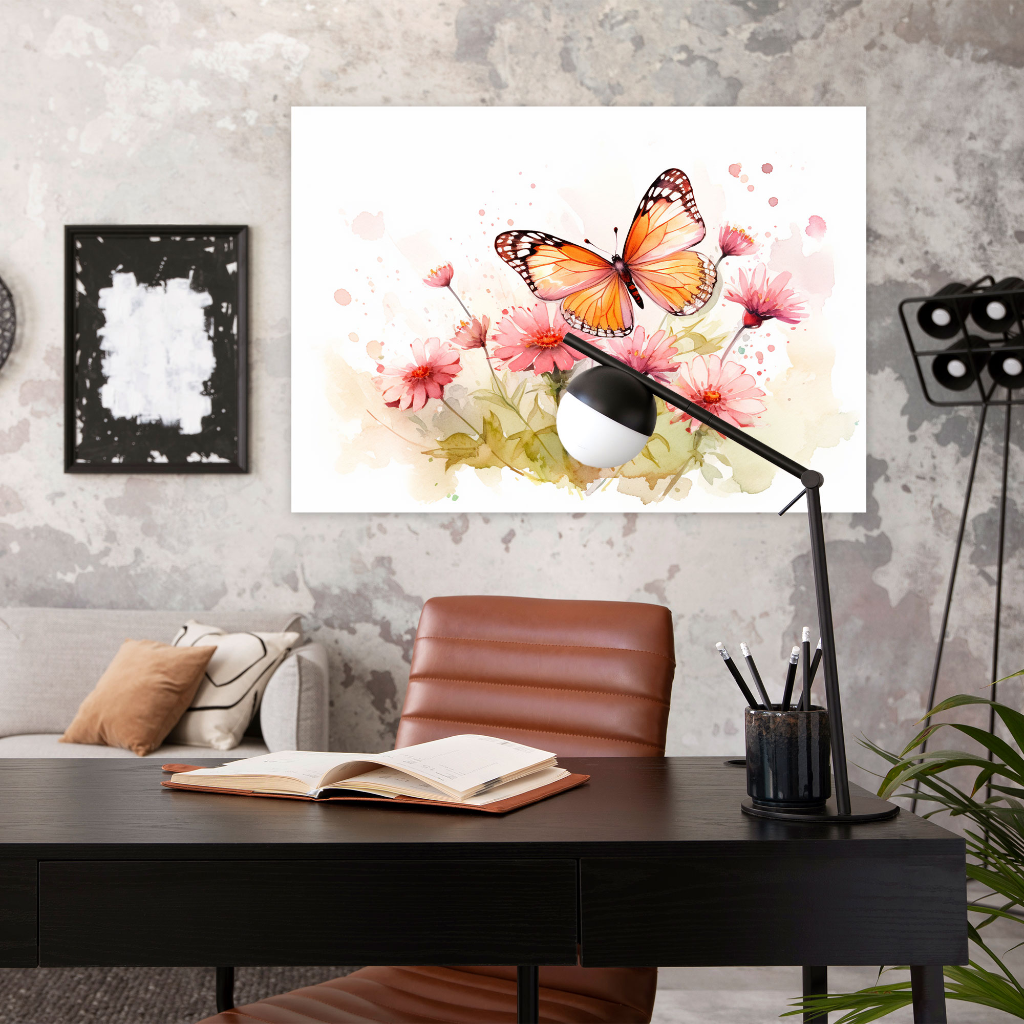 Butterflies Wall Art - Dried Butterflies, Butterflies, Wall Art, Blooming Flower