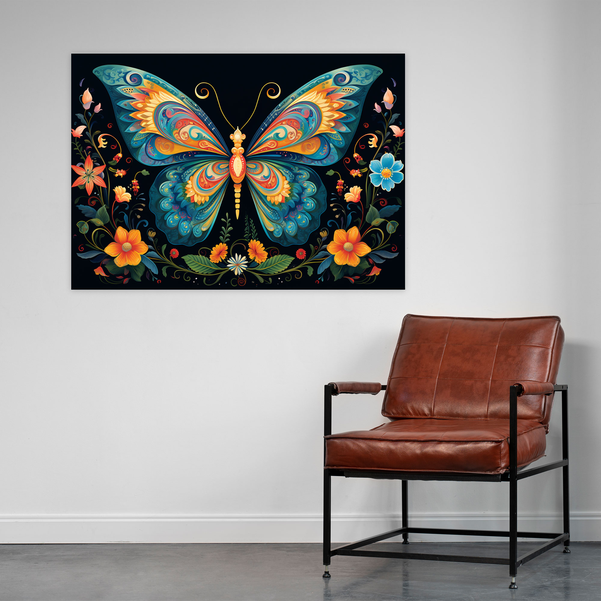Whimsical Butterfly Wall Art - Dried Butterflies, Home Decoration, Butterflies, Intricate Patterns