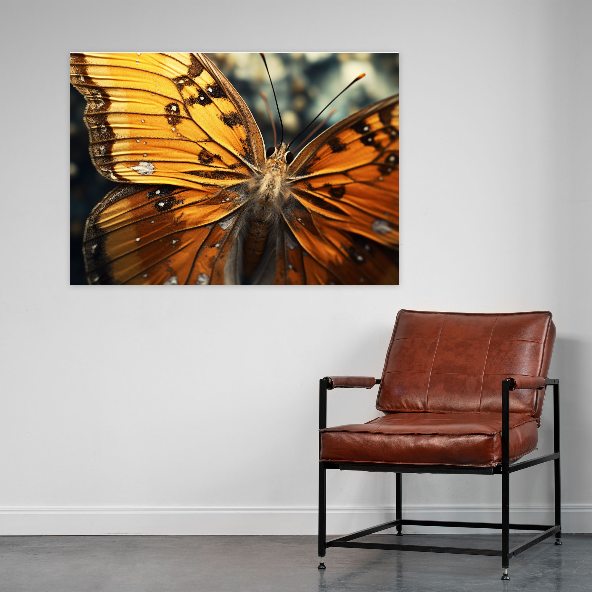Photorealistic Butterfly Canvas Print - Dried Butterflies, Canvas Print, Wall Decoration, Photorealistic Image