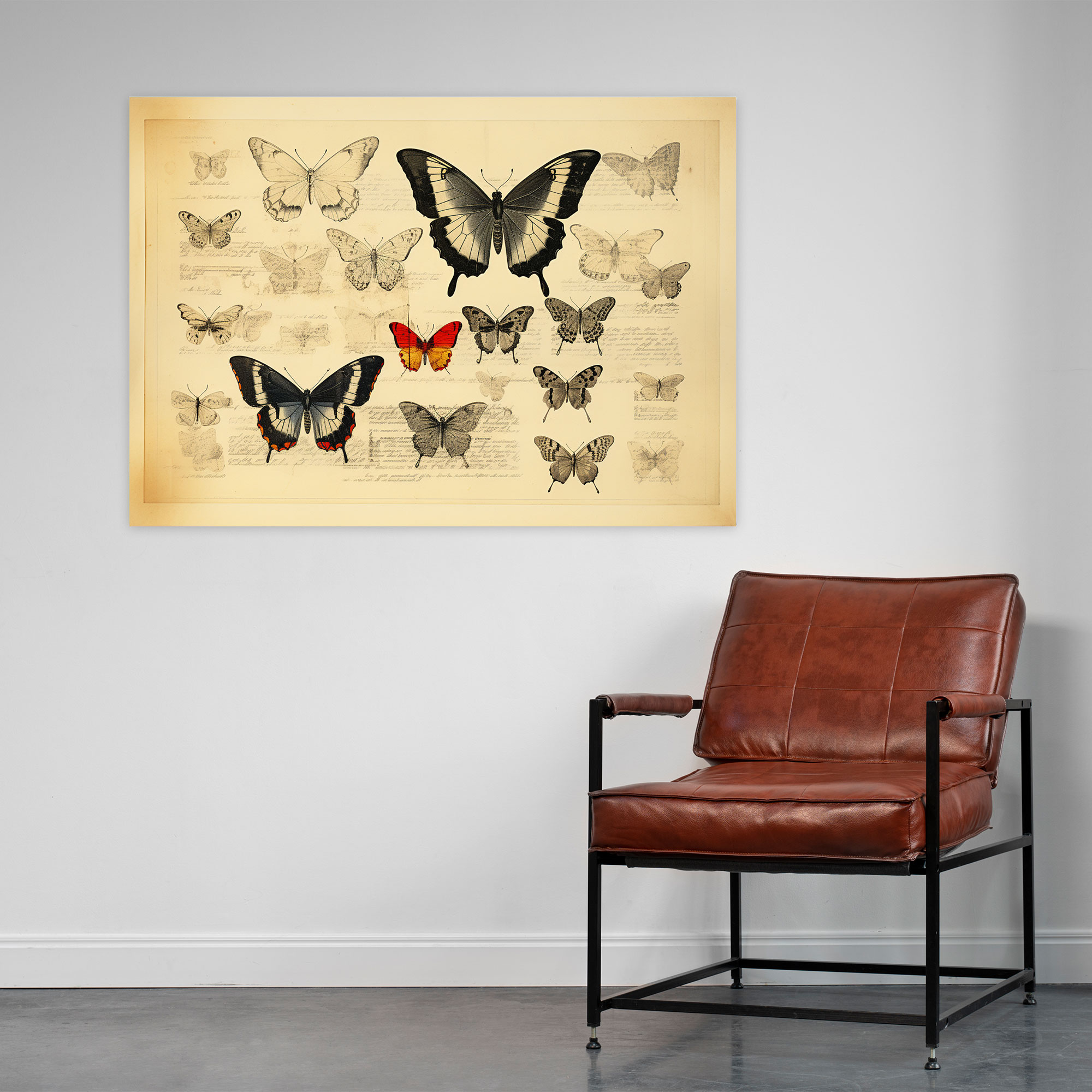Vintage Butterfly Canvas Print - Dried Butterflies, Canvas, Canvas Wall Art, Wall Art